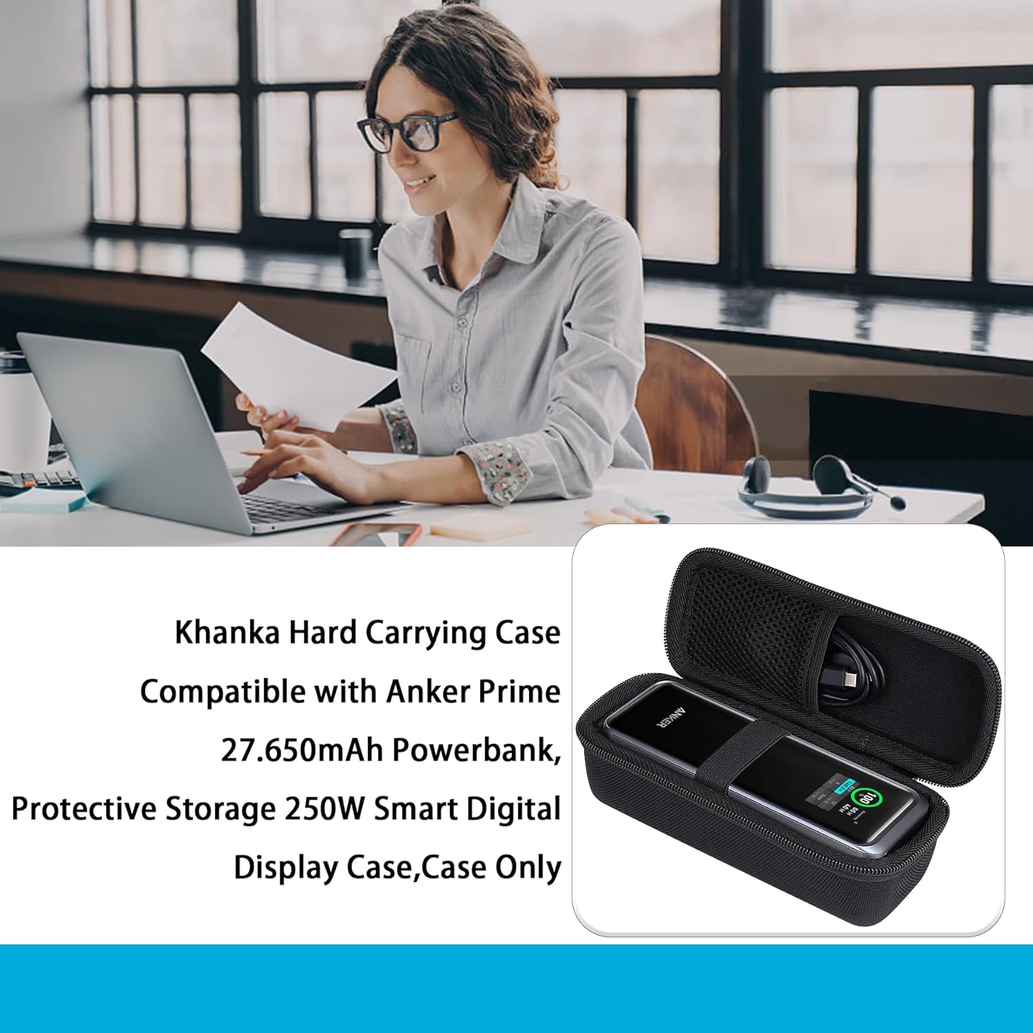 Anker Prime Power Bank 27650mAh 250W 여행용 케이스용 khanka