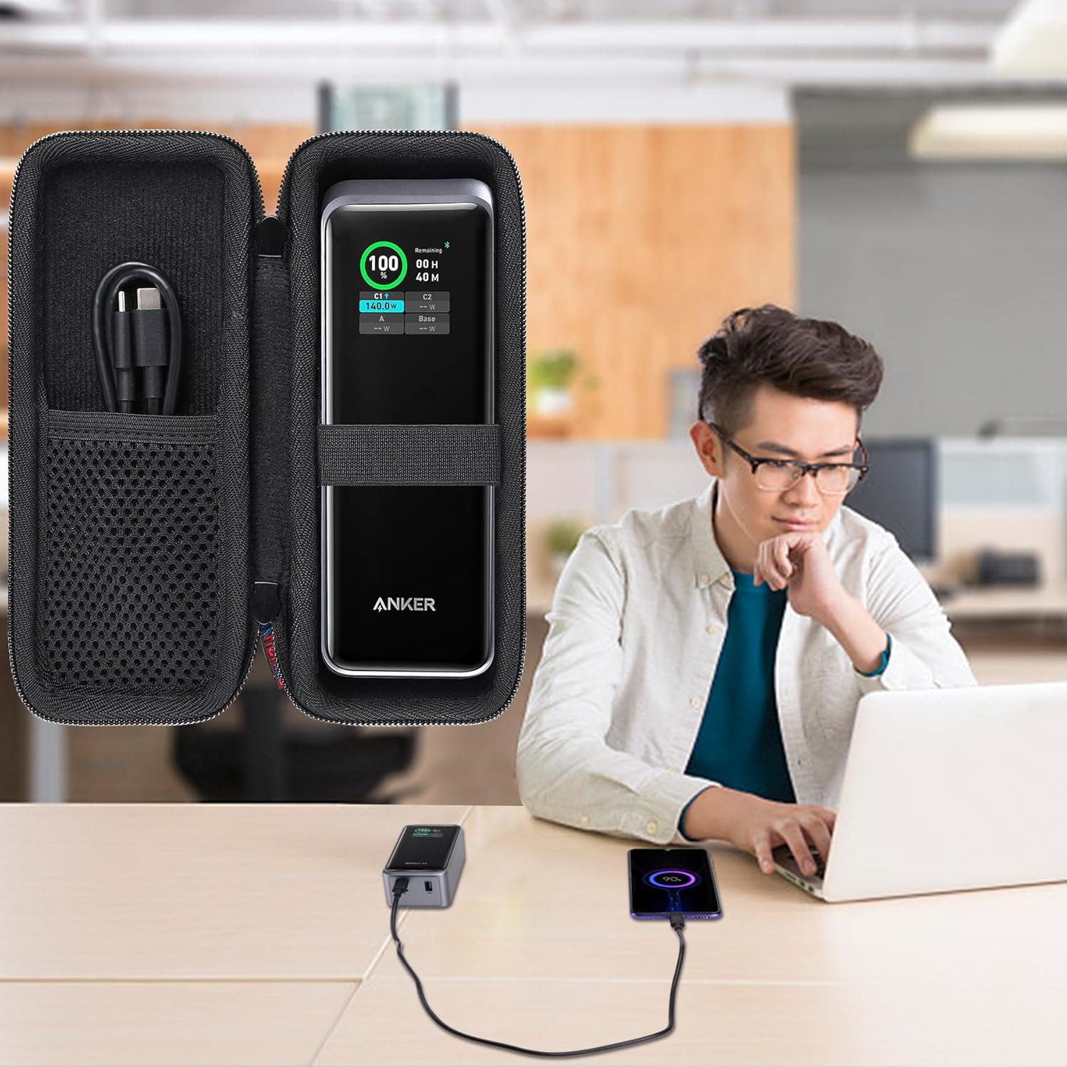 Anker Prime Power Bank 27650mAh 250W 여행용 케이스용 khanka