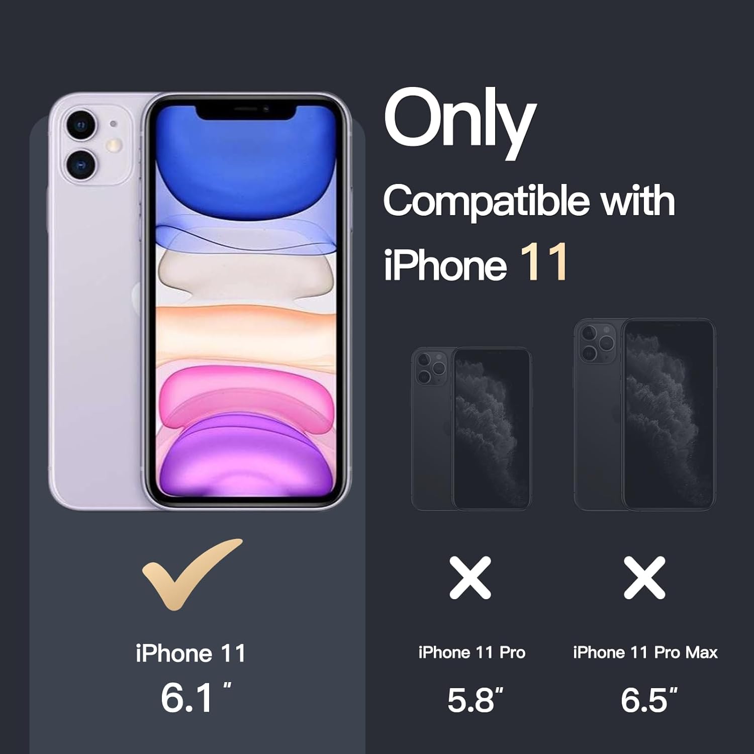 JETech Magnetic Case for iPhone 11 6.1-Inch Compatible with MagSafe Wireless Charging, Shockproof Phone Bumper Cover, Anti-Scratch Clear Back (Deep Purple) · v6