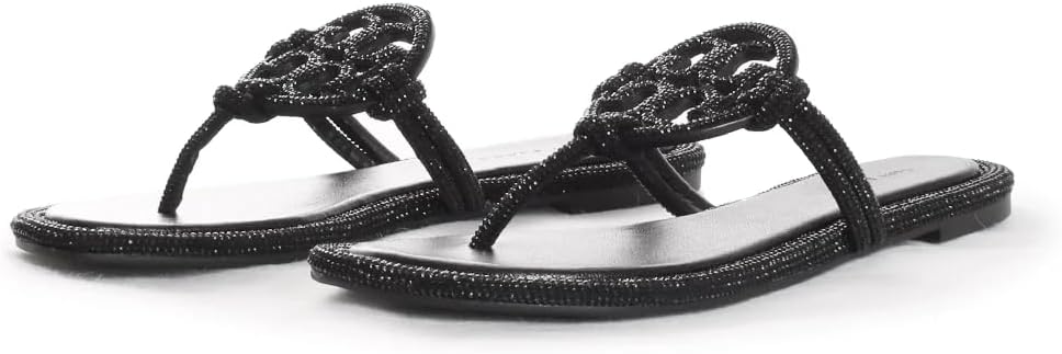 Tory Burch Womens Miller Knotted Pave Sandals · v3