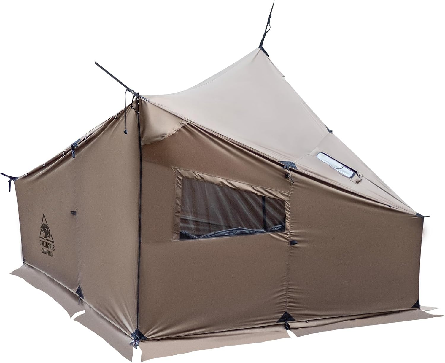 Gorący namiot OneTigris COZSHACK, duży przestronny 4-osobowy namiot z podnośnikiem kuchennym, wiatroszczelny wodoodporny namiot do pieca na drewno Bushcraft Camping Travel Truck Family