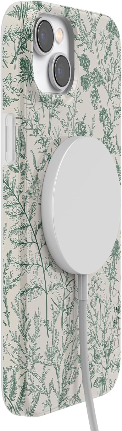 Casely iPhone 14 Case | Sage Garden | Green Floral | Compatible with MagSafe · v2