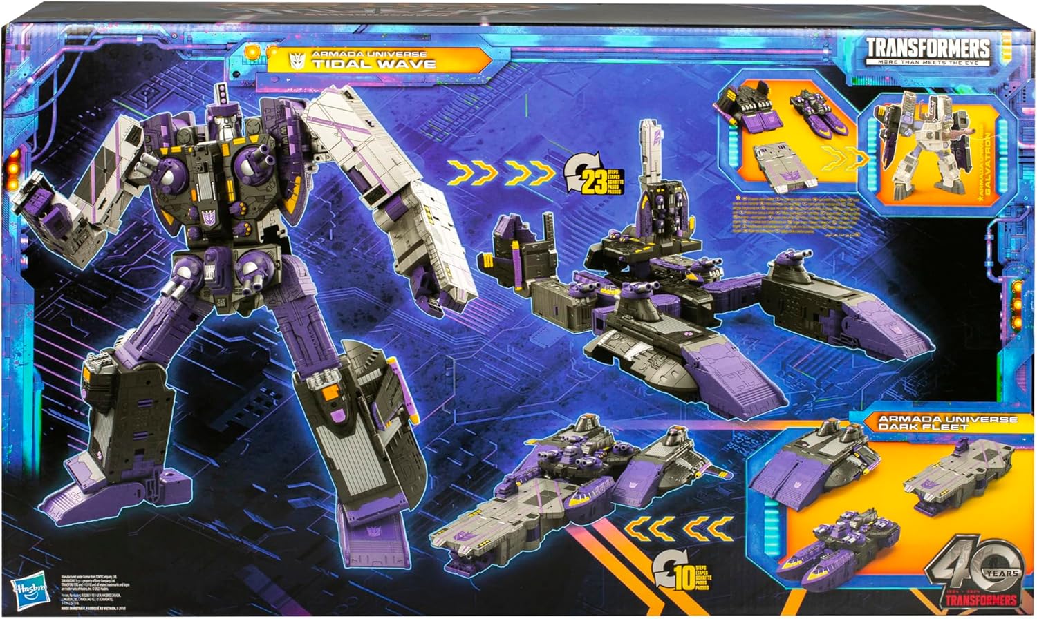 Transformers Legacy United Titan Class Armada Universe Tidal Wave, action figure convertibile da 19 pollici, 15 anni