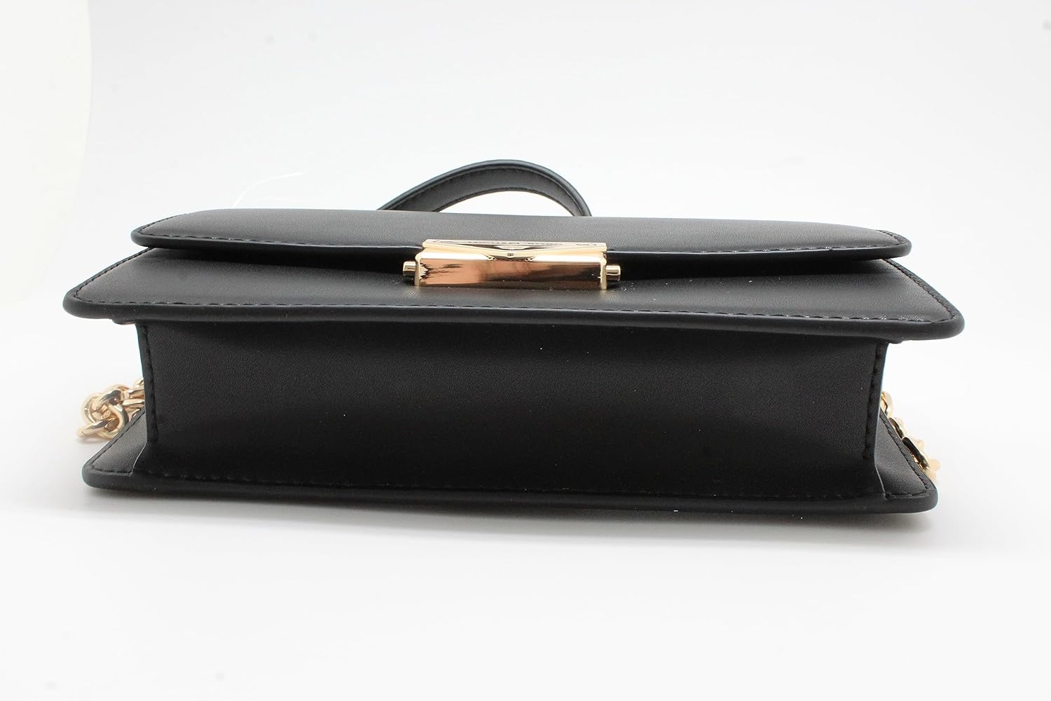 MICHAEL KORS CECE MEDIUM FLAP VEGAN LEATHER SHOULDER CROSSBODY BAG CLUTCH BLACK · v2