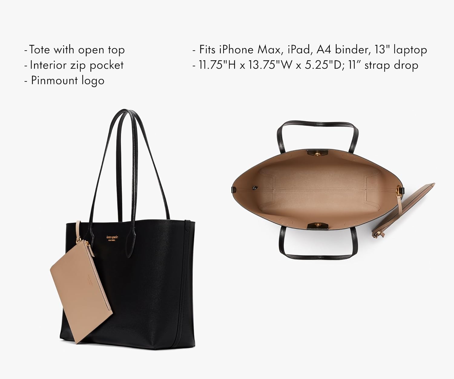 กระเป๋าโท้ตหนัง Saffiano ขนาดใหญ่สำหรับผู้หญิงจาก Kate Spade New York