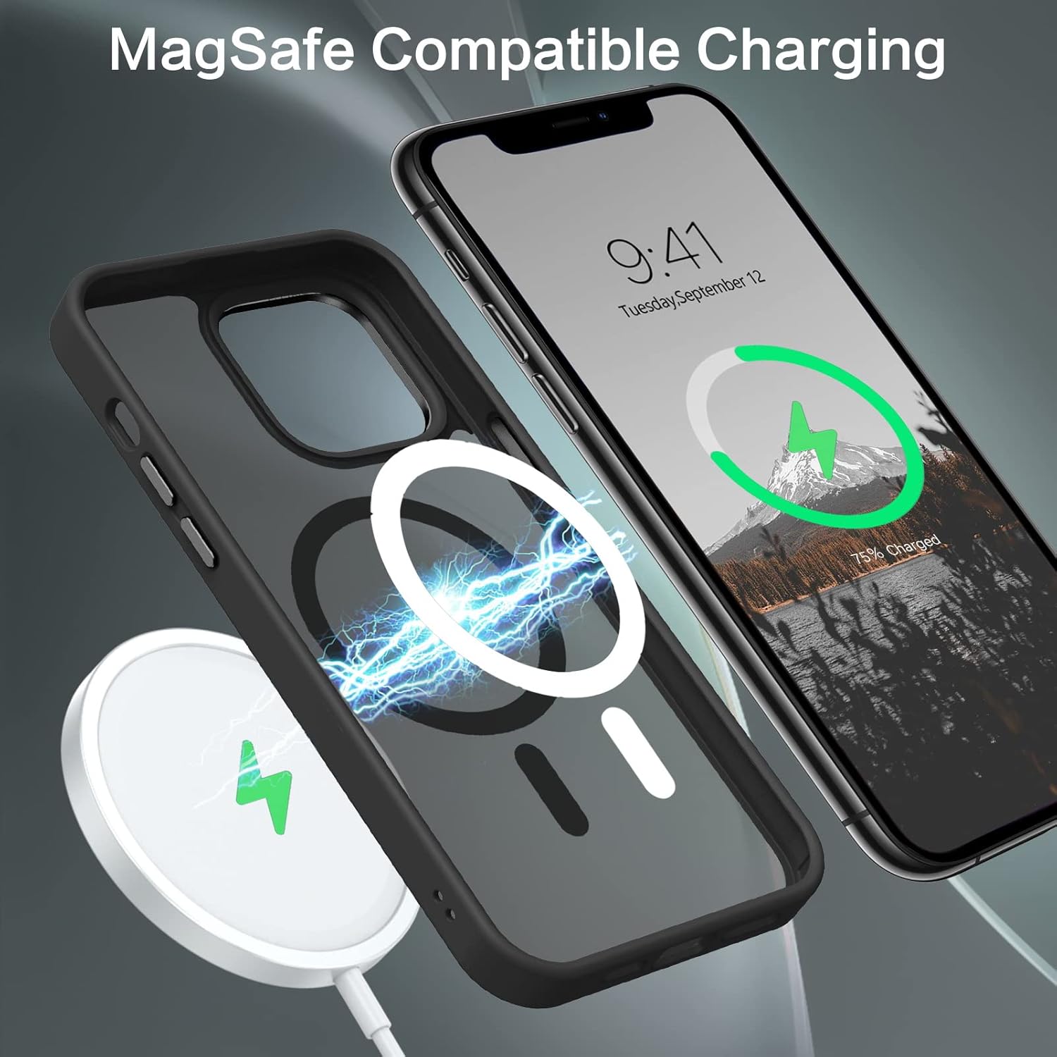 Custodia magnetica BENTOBEN per iPhone 11 Pro Max, custodia per telefono iPhone 11 Pro Max [compatibile con MagSafe] Custodia protettiva antiurto traslucida opaca per donna uomo ragazza per iPhone 11 Pro Max 6.5, nera