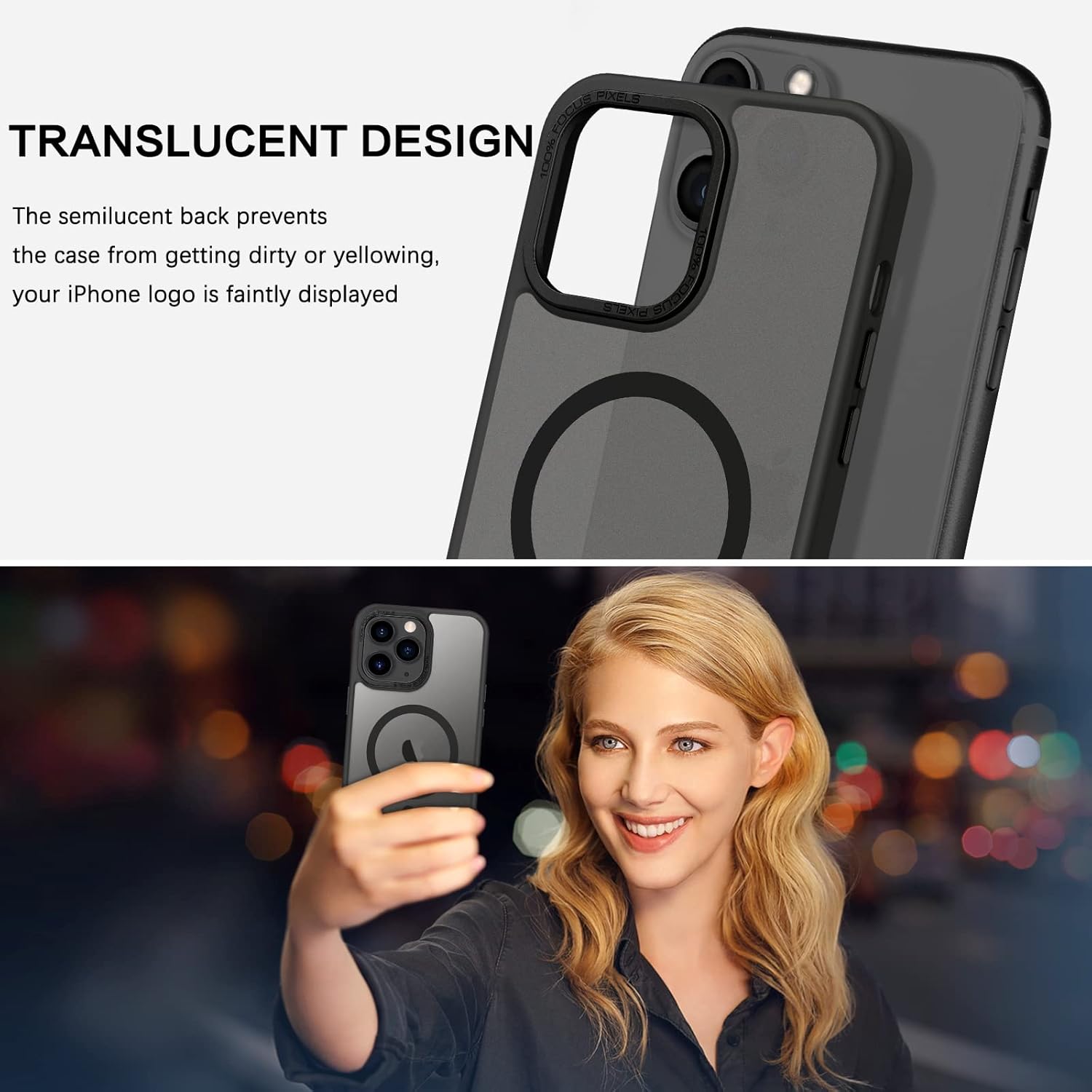 Custodia magnetica BENTOBEN per iPhone 11 Pro Max, custodia per telefono iPhone 11 Pro Max [compatibile con MagSafe] Custodia protettiva antiurto traslucida opaca per donna uomo ragazza per iPhone 11 Pro Max 6.5, nera