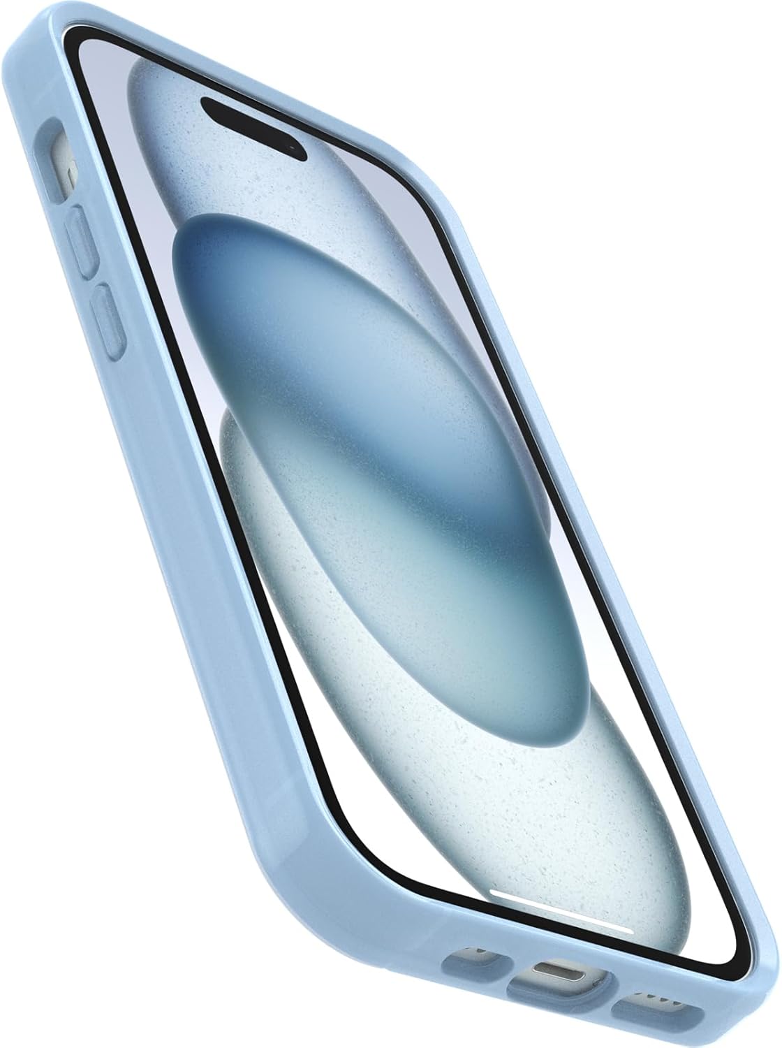 OtterBox iPhone 15, iPhone 14, and iPhone 13 Symmetry Series Clear Case - DAWN FLORAL (Blue), snaps to MagSafe, ultra-sleek, raised edges protect camera  screen