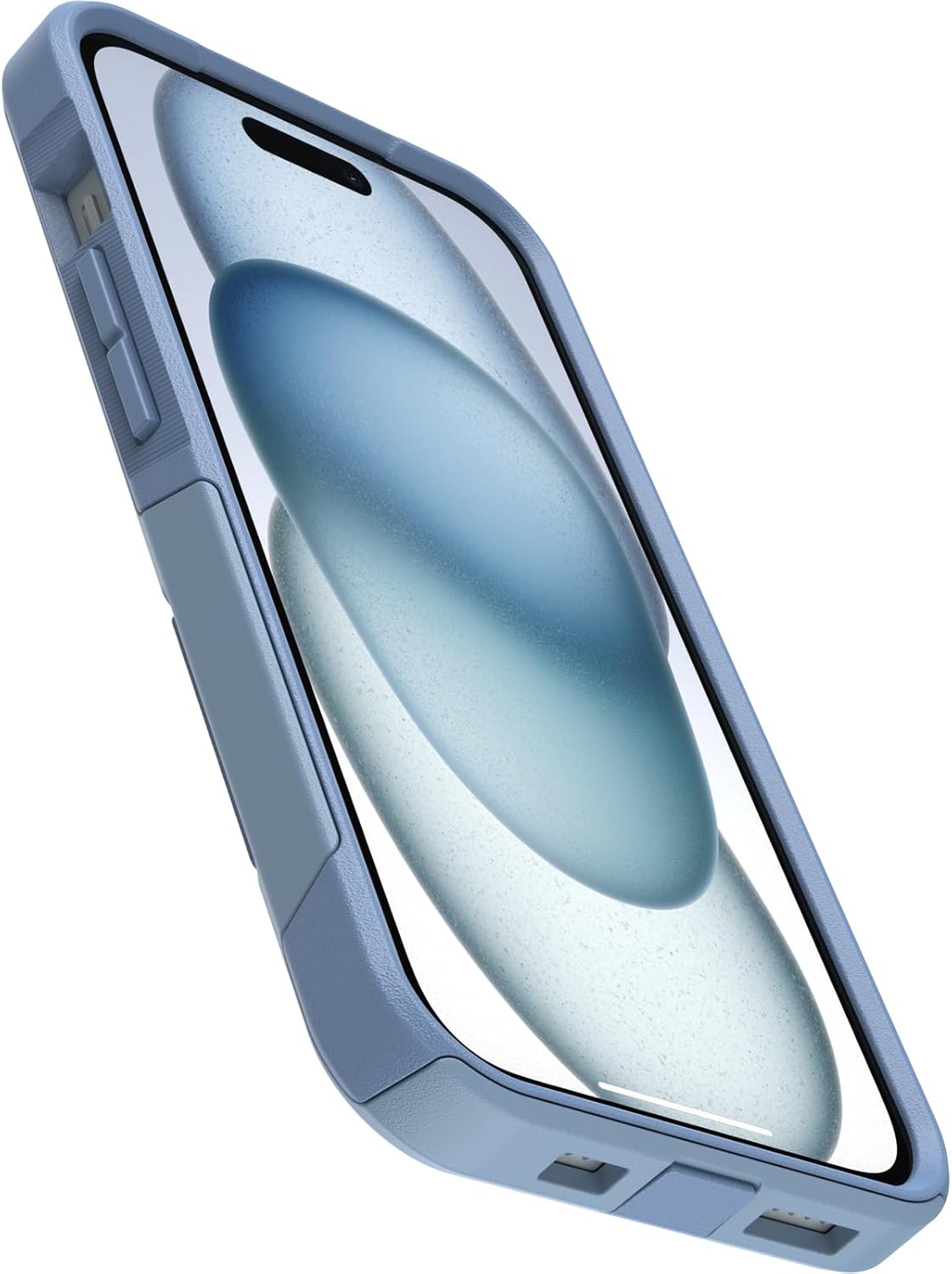 OtterBox iPhone 15, iPhone 14, and iPhone 13 Commuter Series Case - CRISP DENIM (Blue), slim  tough, pocket-friendly, with port protection
