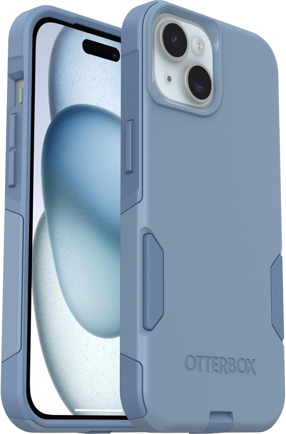 OtterBox iPhone 15, iPhone 14, and iPhone 13 Commuter Series Case - CRISP DENIM (Blue), slim  tough, pocket-friendly, with port protection