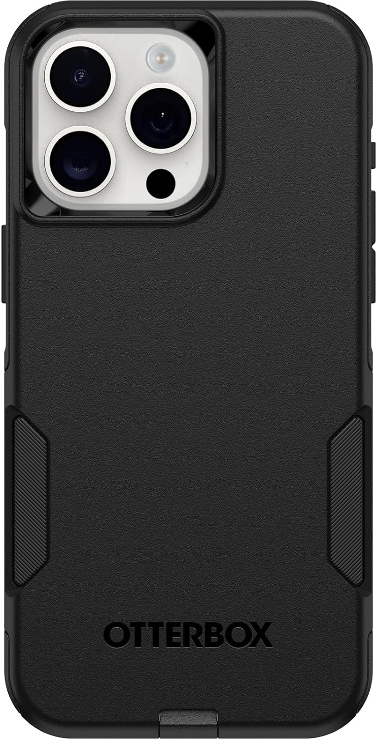 OtterBox iPhone 15 Pro MAX (Only) Commuter Series Case - BLACK, slim  tough, pocket-friendly, with port protection · v2