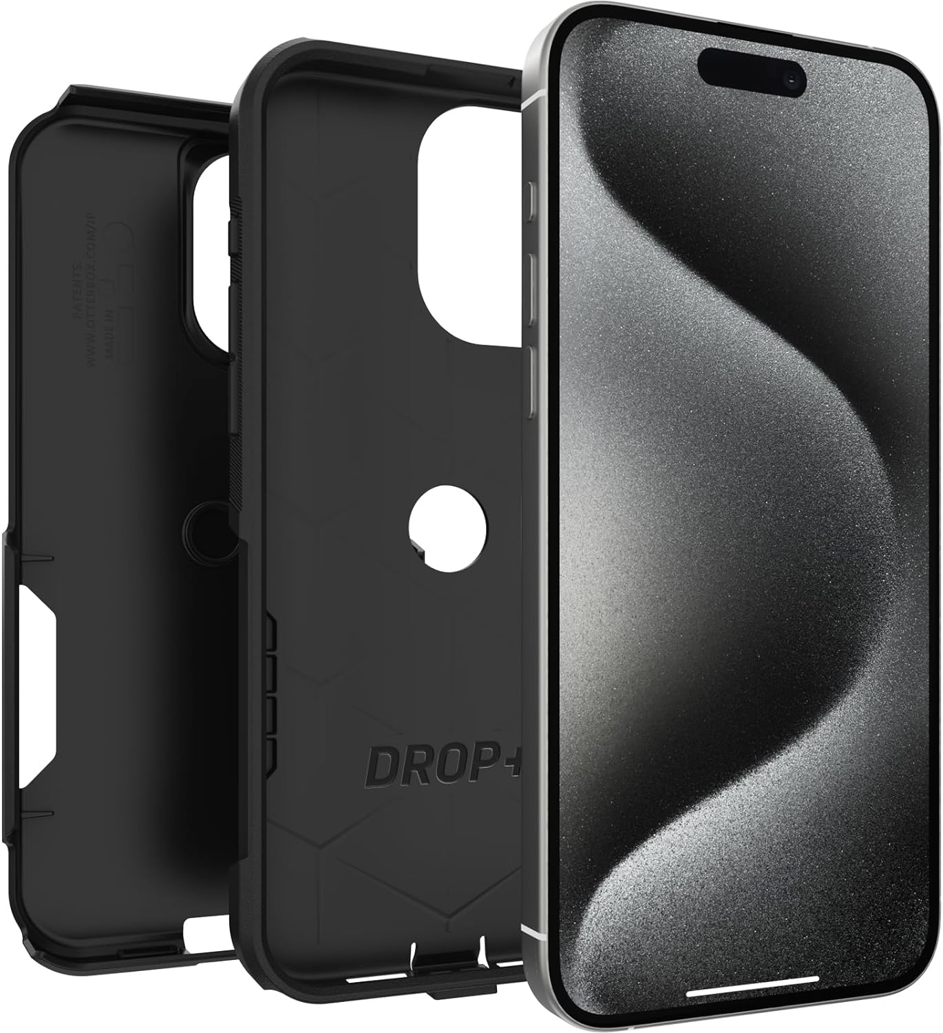OtterBox iPhone 15 Pro MAX (Only) Commuter Series Case - BLACK, slim  tough, pocket-friendly, with port protection · v2
