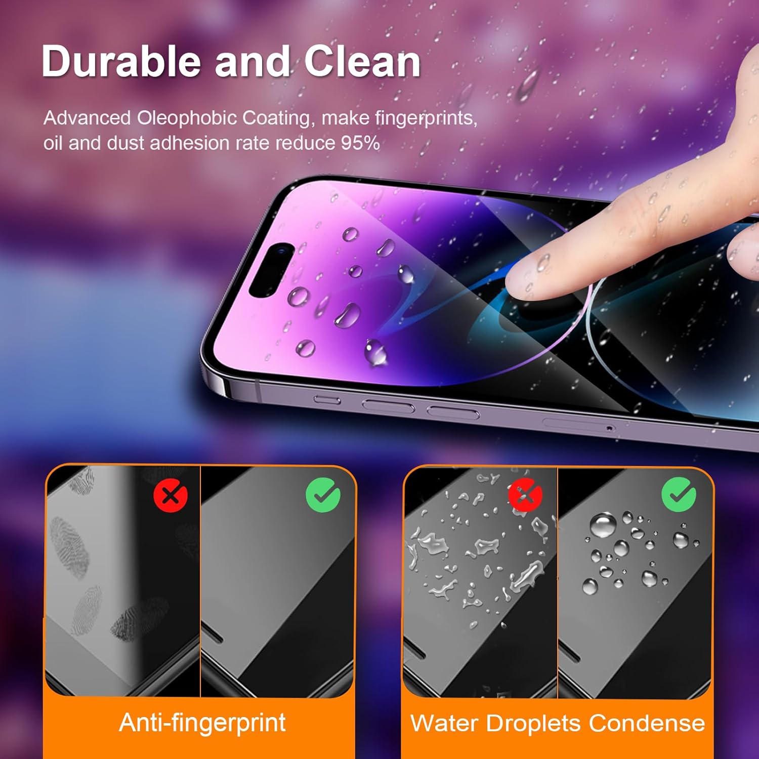 Screen Protector for iPhone 15 - [Auto Alignment Kit] Easy Install Auto Dust-Removal Bubble Free Military Protect Tempered Glass Screen Protector Fit for iPhone 15 [2 Pack]