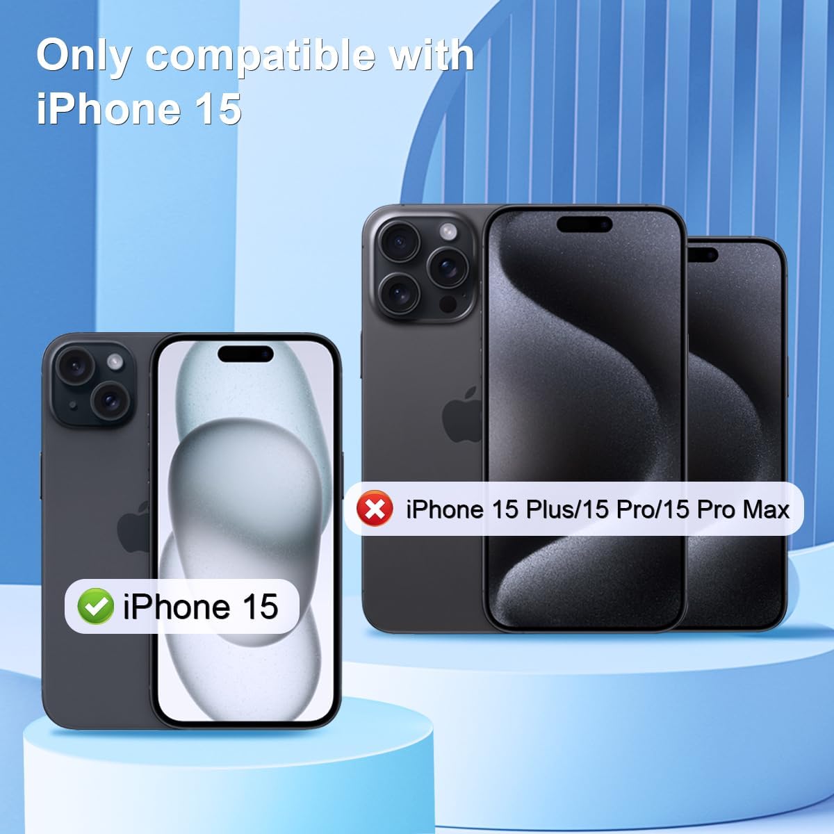 Screen Protector for iPhone 15 - [Auto Alignment Kit] Easy Install Auto Dust-Removal Bubble Free Military Protect Tempered Glass Screen Protector Fit for iPhone 15 [2 Pack]