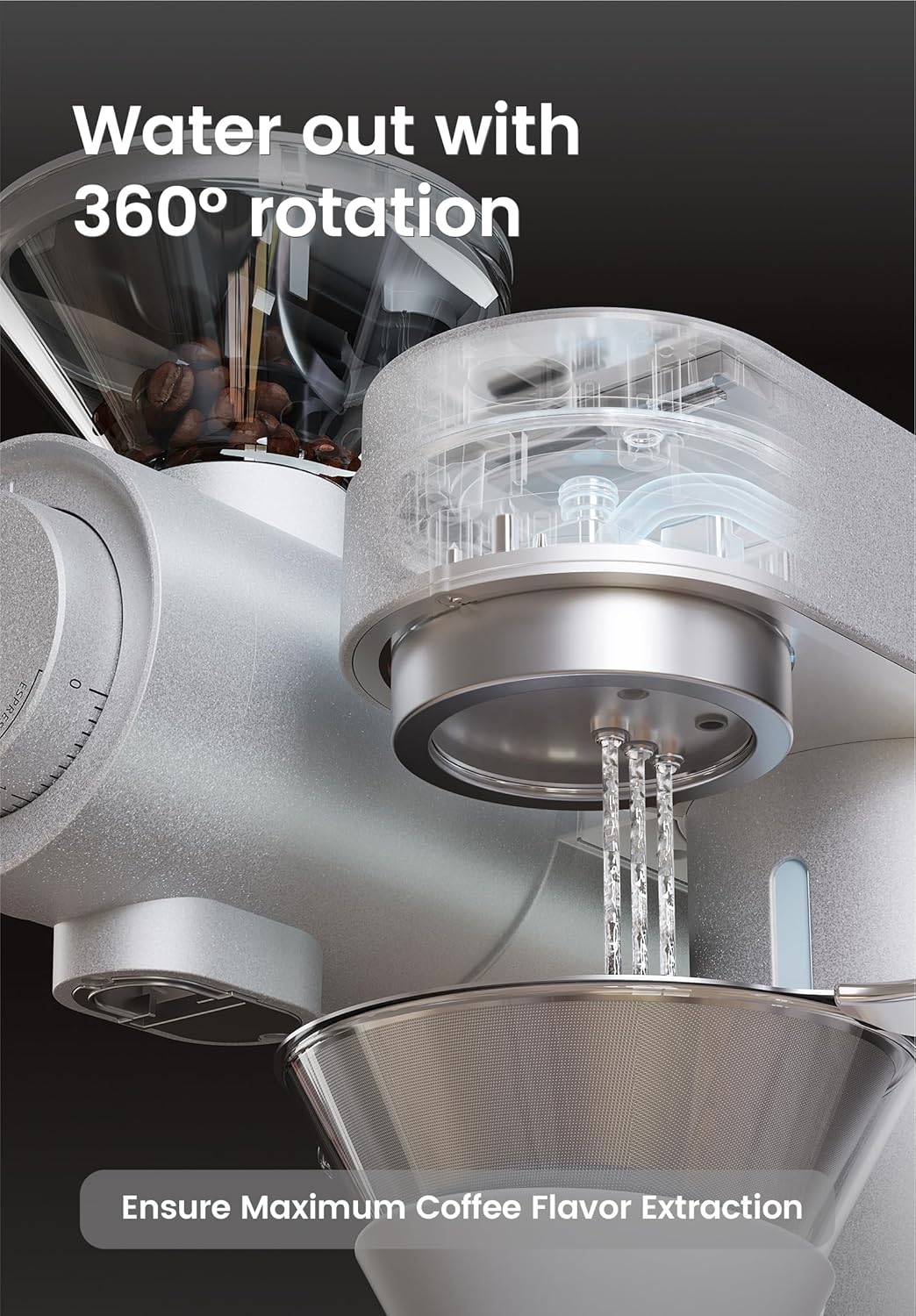 Gevi Professional Barista Coffee Machine | Smart Pour-over Drip Coffee Maker | Programmable Brew  Spin Speed | 51 Precise Grind Settings | Custom Recipes | Fast Heating Brewer for Home and Commercial · v10