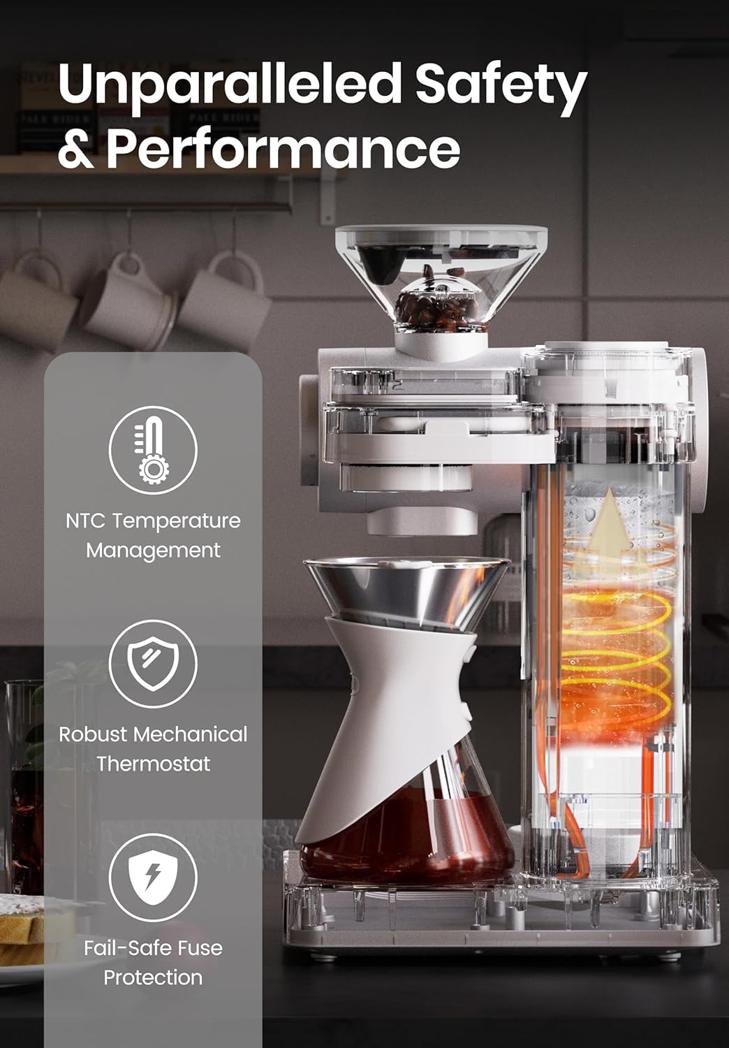Gevi Professional Barista Coffee Machine | Smart Pour-over Drip Coffee Maker | Programmable Brew  Spin Speed | 51 Precise Grind Settings | Custom Recipes | Fast Heating Brewer for Home and Commercial · v10