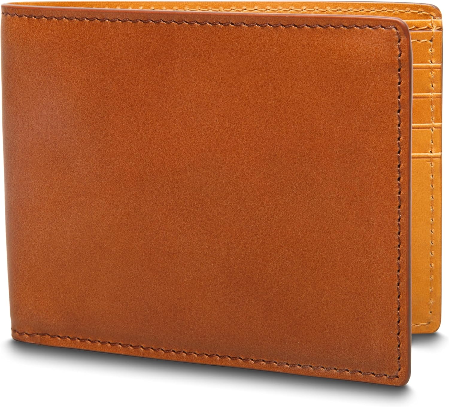 Bosca Italo Contrast 8 Pocket Deluxe Executive Wallet (Chestnut W/Tan) · v3