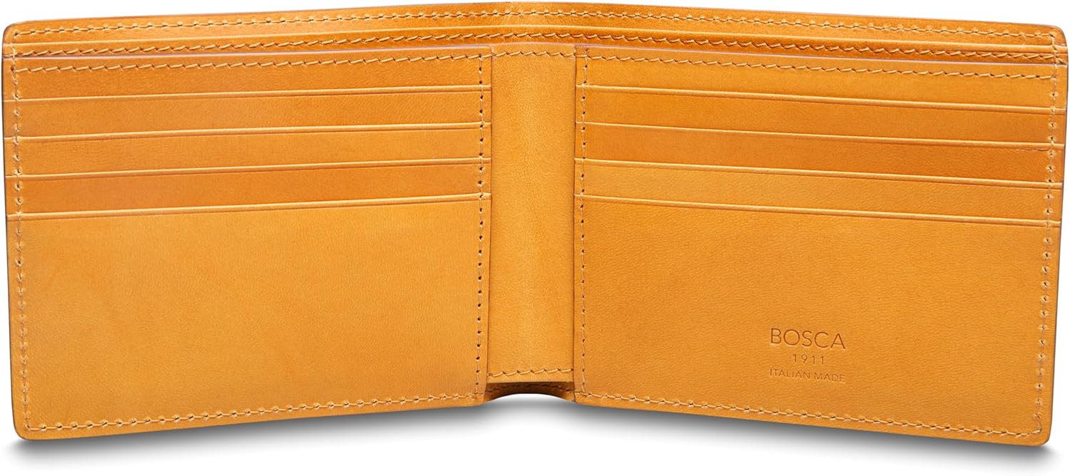 Bosca Italo Contrast 8 Pocket Deluxe Executive Wallet (Chestnut W/Tan) · v3