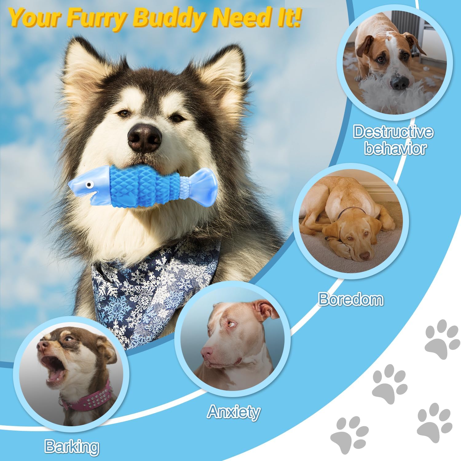 WinTour Tough Dog Toys for Aggressive Chewers Large Breed, Indestructible Dog Toys for Large Dogs, Dog Chew Toys for Aggressive Chewers, Durable Dog Toys, Squeaky Dog Toys, Large Dog Toys for Big Dogs · v4