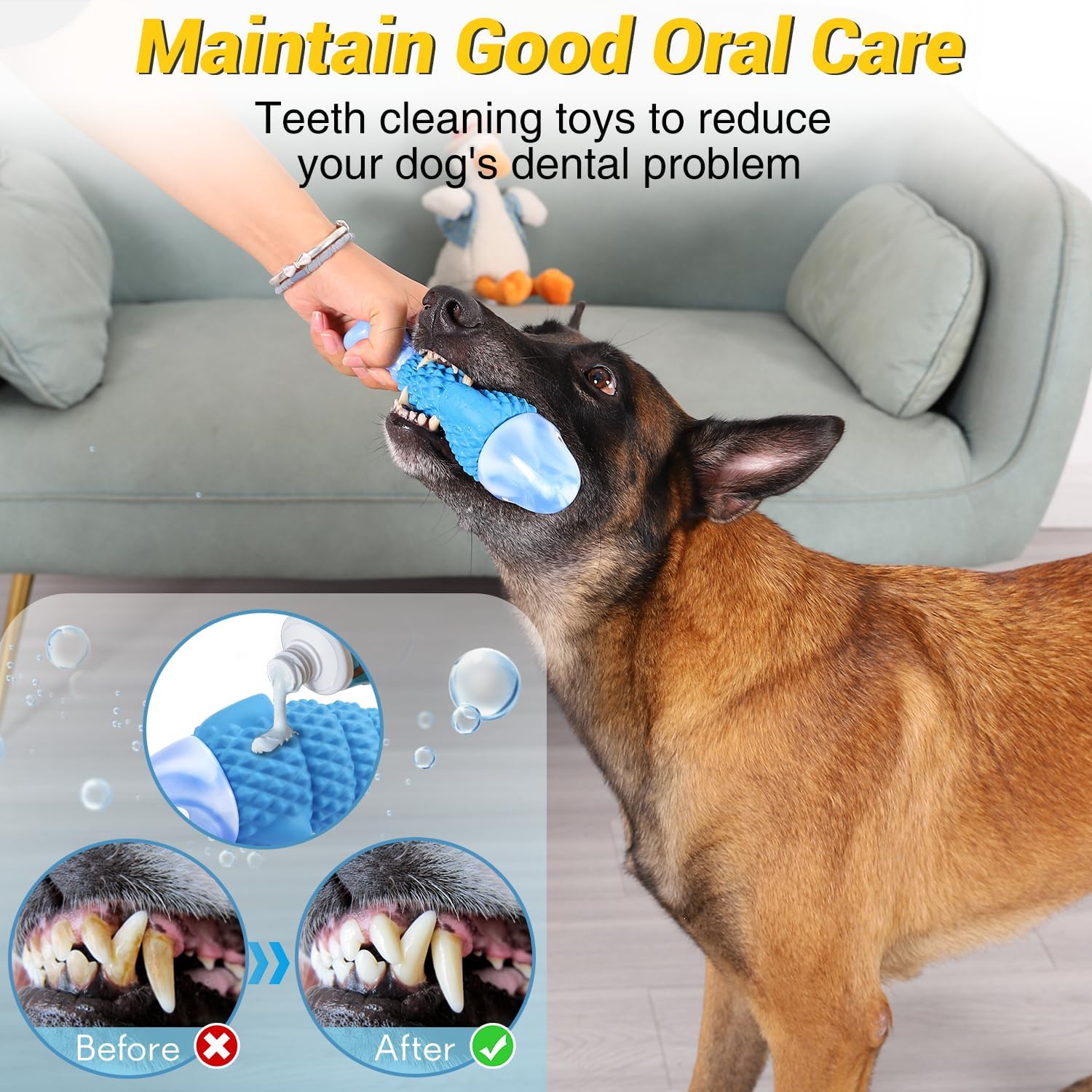 WinTour Tough Dog Toys for Aggressive Chewers Large Breed, Indestructible Dog Toys for Large Dogs, Dog Chew Toys for Aggressive Chewers, Durable Dog Toys, Squeaky Dog Toys, Large Dog Toys for Big Dogs · v4