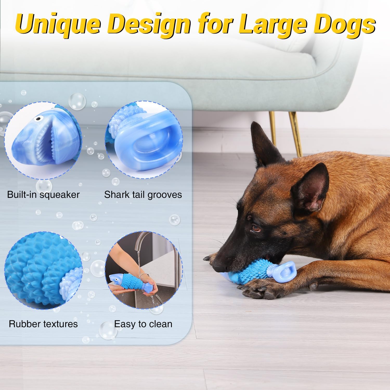 WinTour Tough Dog Toys for Aggressive Chewers Large Breed, Indestructible Dog Toys for Large Dogs, Dog Chew Toys for Aggressive Chewers, Durable Dog Toys, Squeaky Dog Toys, Large Dog Toys for Big Dogs · v4