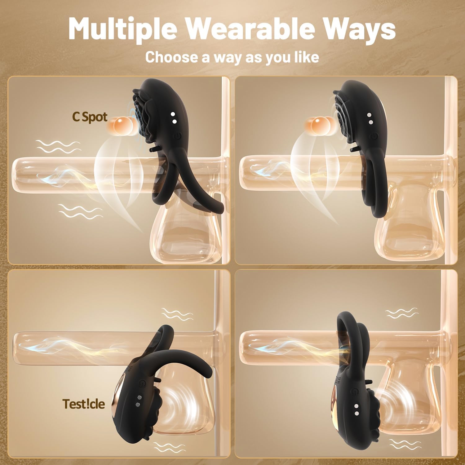 Anillo vibrador para el pene para adultos, juguetes sexuales para hombre, anillo de silicona para el pene con rosa, vibrador del clítoris, juguetes sexuales para parejas, 8 vibraciones, juguete sexual para adultos y hombre, con control remoto, vibradores para hombre y mujer, placer en pareja