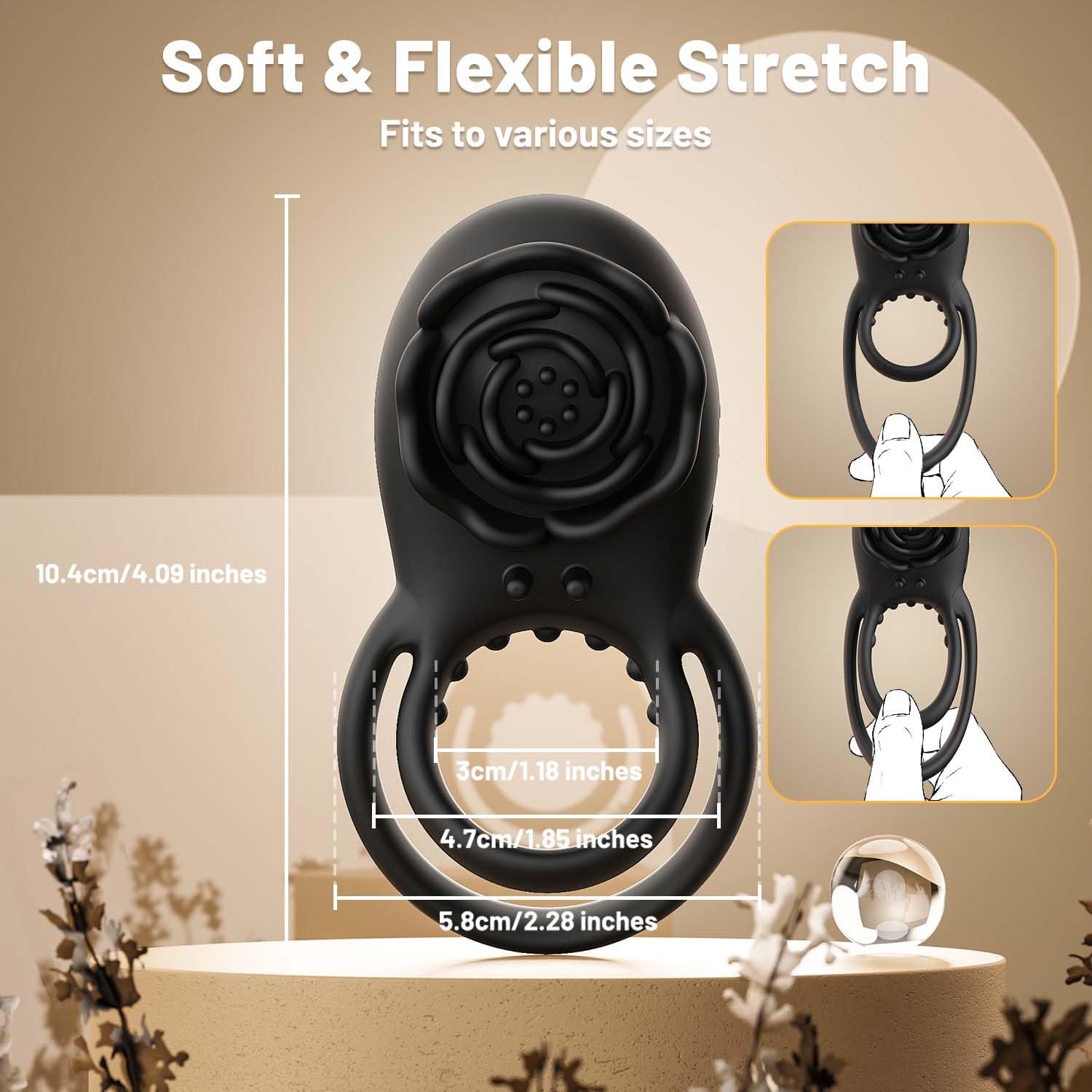 Anillo vibrador para el pene para adultos, juguetes sexuales para hombre, anillo de silicona para el pene con rosa, vibrador del clítoris, juguetes sexuales para parejas, 8 vibraciones, juguete sexual para adultos y hombre, con control remoto, vibradores para hombre y mujer, placer en pareja