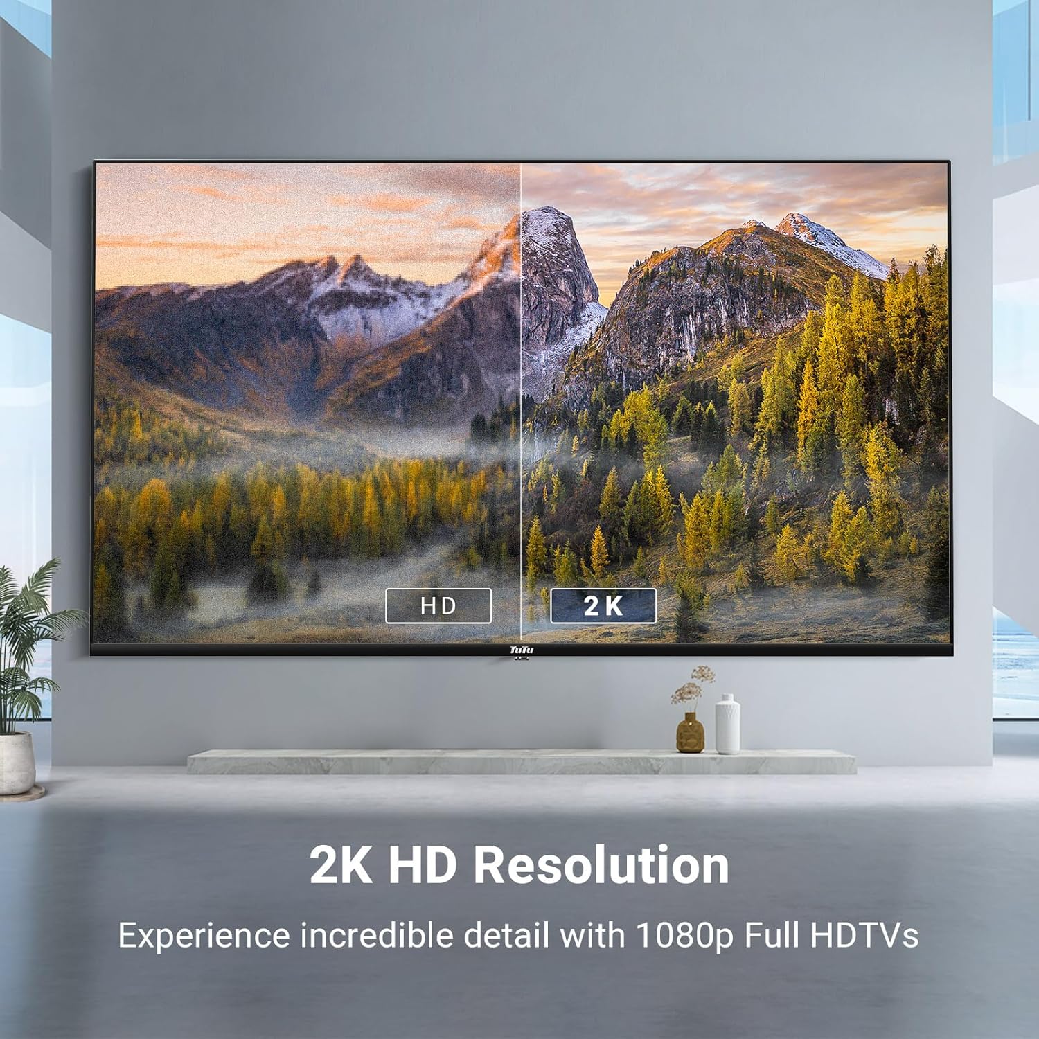 TuTu 40 1080P Full HD LED Google TV จอไวด์สกรีนความละเอียดสูง ดีไซน์เพรียวบาง สมาร์ททีวี พร้อม HDMI USB ในตัว เหมาะสำหรับห้องครัว ห้องเด็ก ห้องใต้ดิน หรือรถบ้าน รุ่นปี 2023