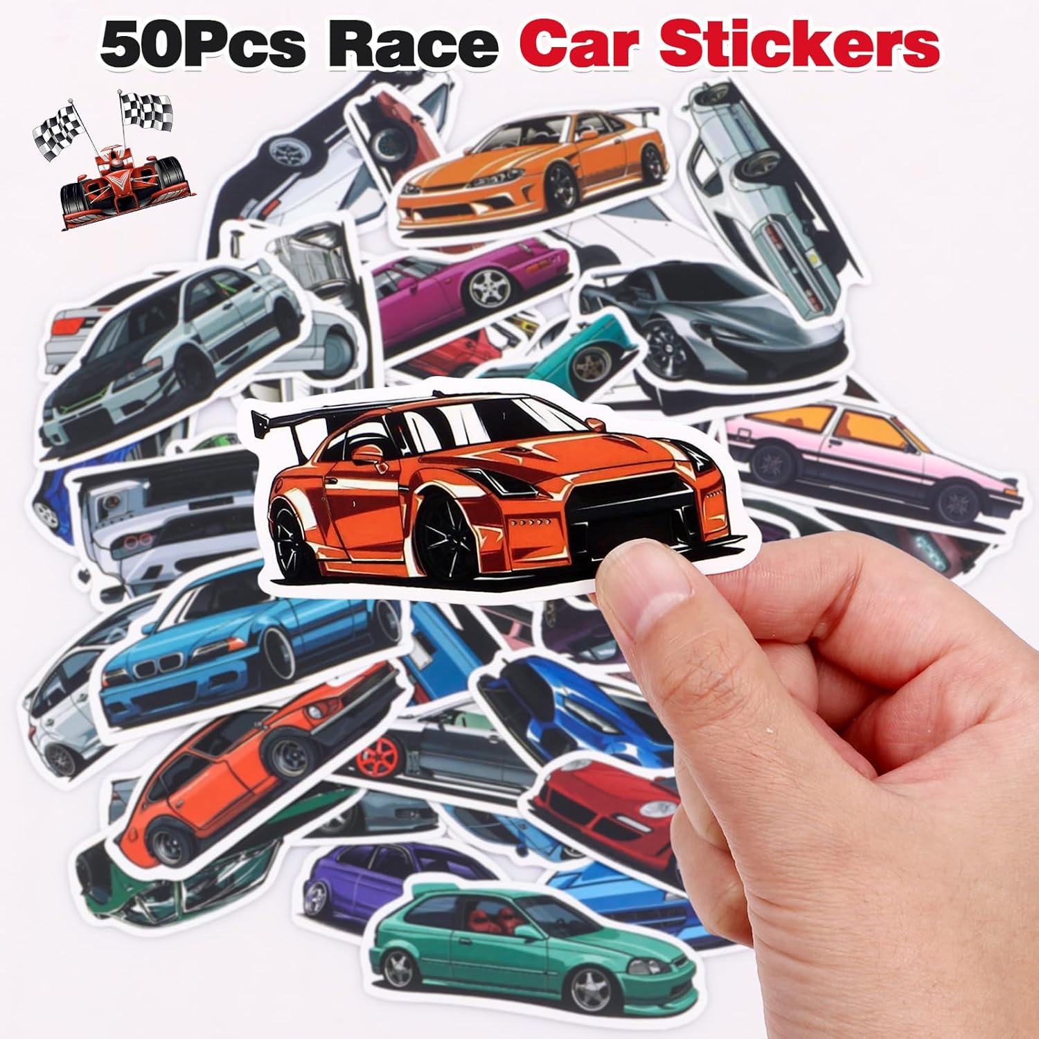 98 Race Car Party Favors Race Car Birthday Party Supplies Straw Bubble Slap Band Sticker Racing Toy Gift Boy Kid Filler Goodie Bag Stuffer Racecar Themed Decorations · v2