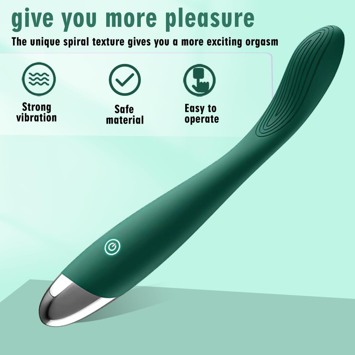 Adult Sex Toys for Women,Clitoral G Spot Vibrator with 10 Powerful Vibrating Modes,Clitoral Nipple Stimulator Finger Bullet Vibrators Waterproof Strapless on Dildo Anal Toys for Couple (Green) · v2