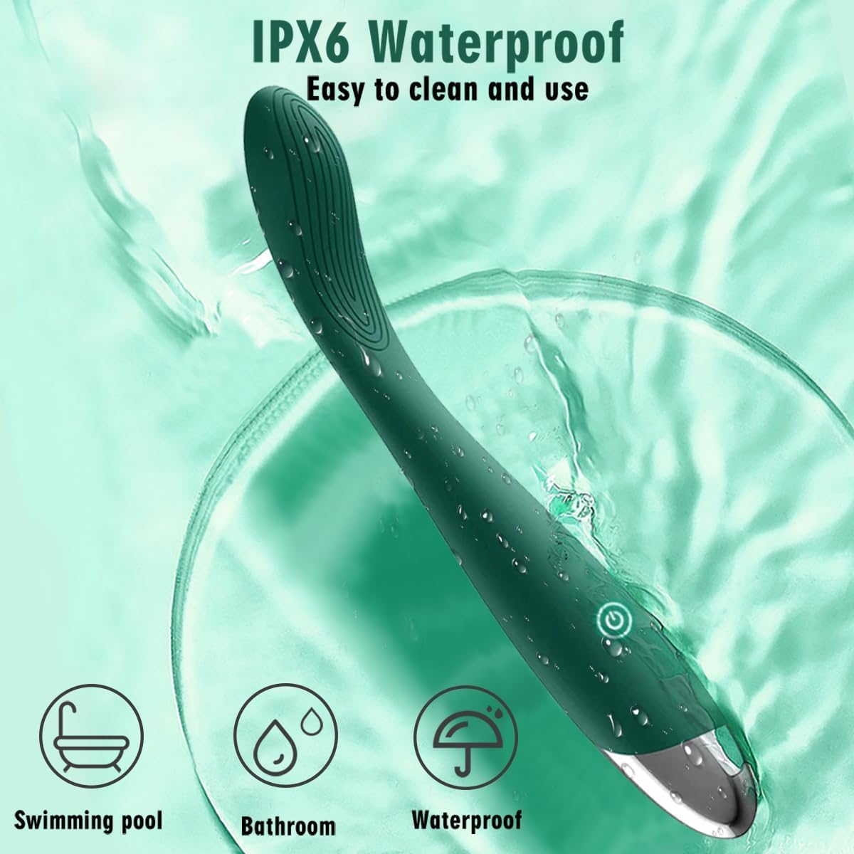 Adult Sex Toys for Women,Clitoral G Spot Vibrator with 10 Powerful Vibrating Modes,Clitoral Nipple Stimulator Finger Bullet Vibrators Waterproof Strapless on Dildo Anal Toys for Couple (Green) · v2