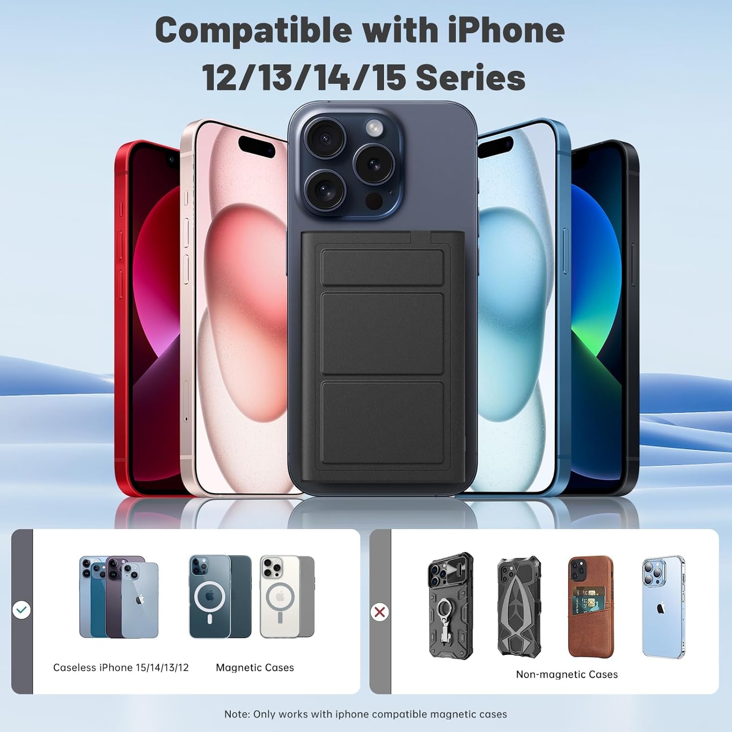 Yiisonger Magnetic Portable Charger - 10000mAh Wireless Power Bank with Stand and USB-C LED Display, Slim Magnetic Battery Pack 22.5W PD Fast Charging for iPhone 15/14/13/12/Pro/Mini/Pro Max · v2