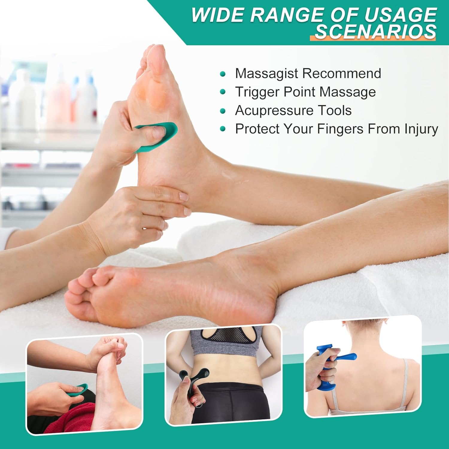 Thumb Saver Massage Tool, Manual Trigger Point Massage Tool and 3-Legged Massage Knobs, for Full Body Deep Tissue Massage, Stress Relief and Muscle Recovery · v3