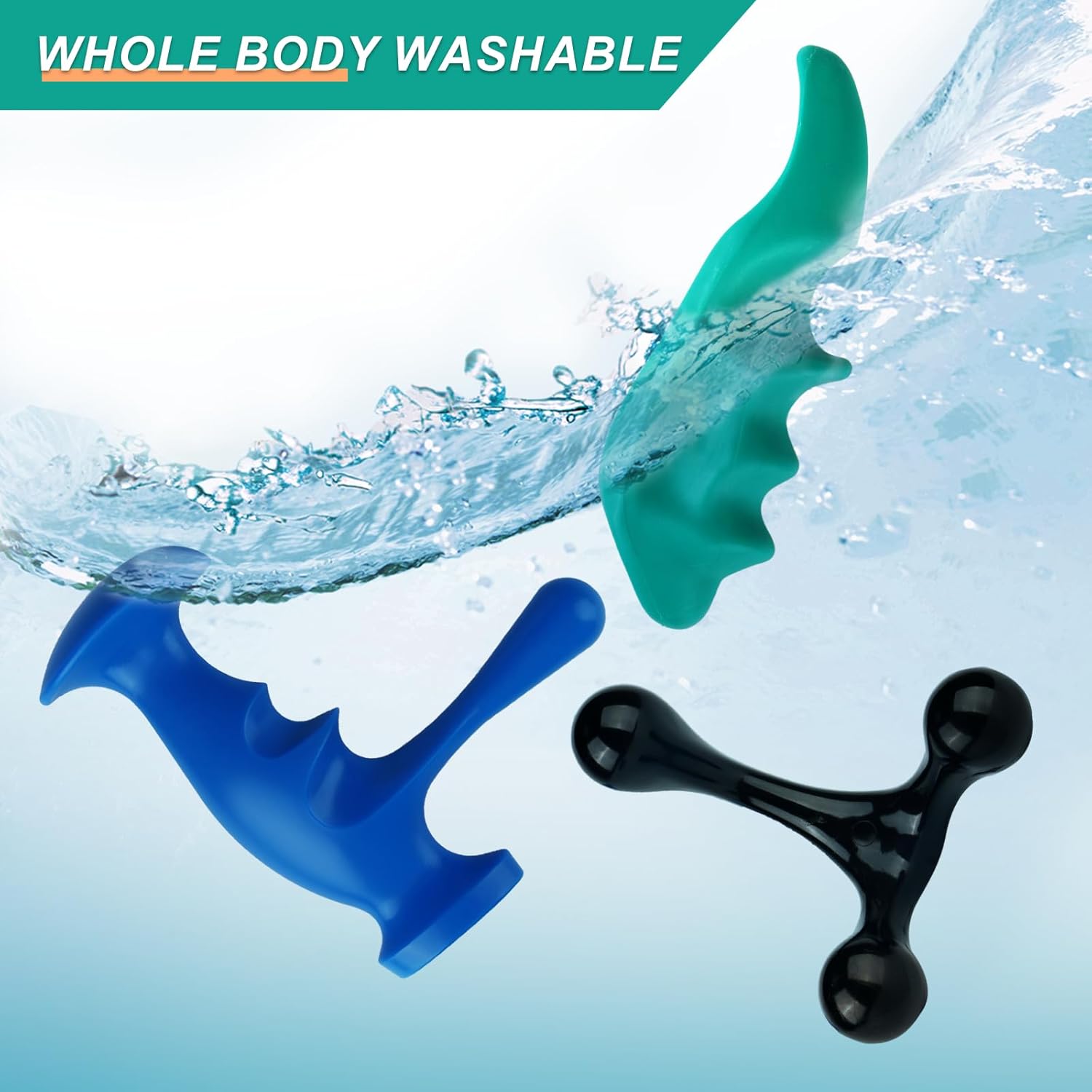 Thumb Saver Massage Tool, Manual Trigger Point Massage Tool and 3-Legged Massage Knobs, for Full Body Deep Tissue Massage, Stress Relief and Muscle Recovery · v3