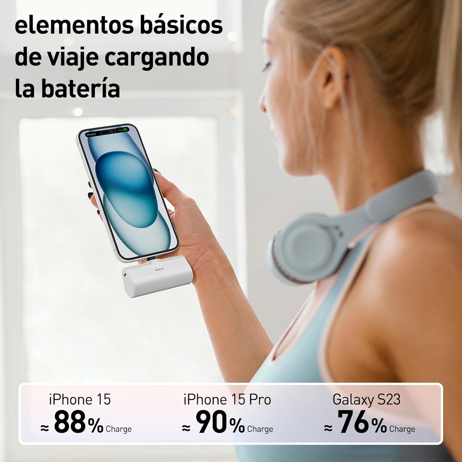 iWALK Portable Charger for iPhone 15 USB-C Small Power Bank 20W 4500mAh Fast Charging Battery Pack Compatible with iPhone 15/15 Plus/15 Pro/15 Pro Max, iPhone 16 Series,Samsung S24/23, Android · v2