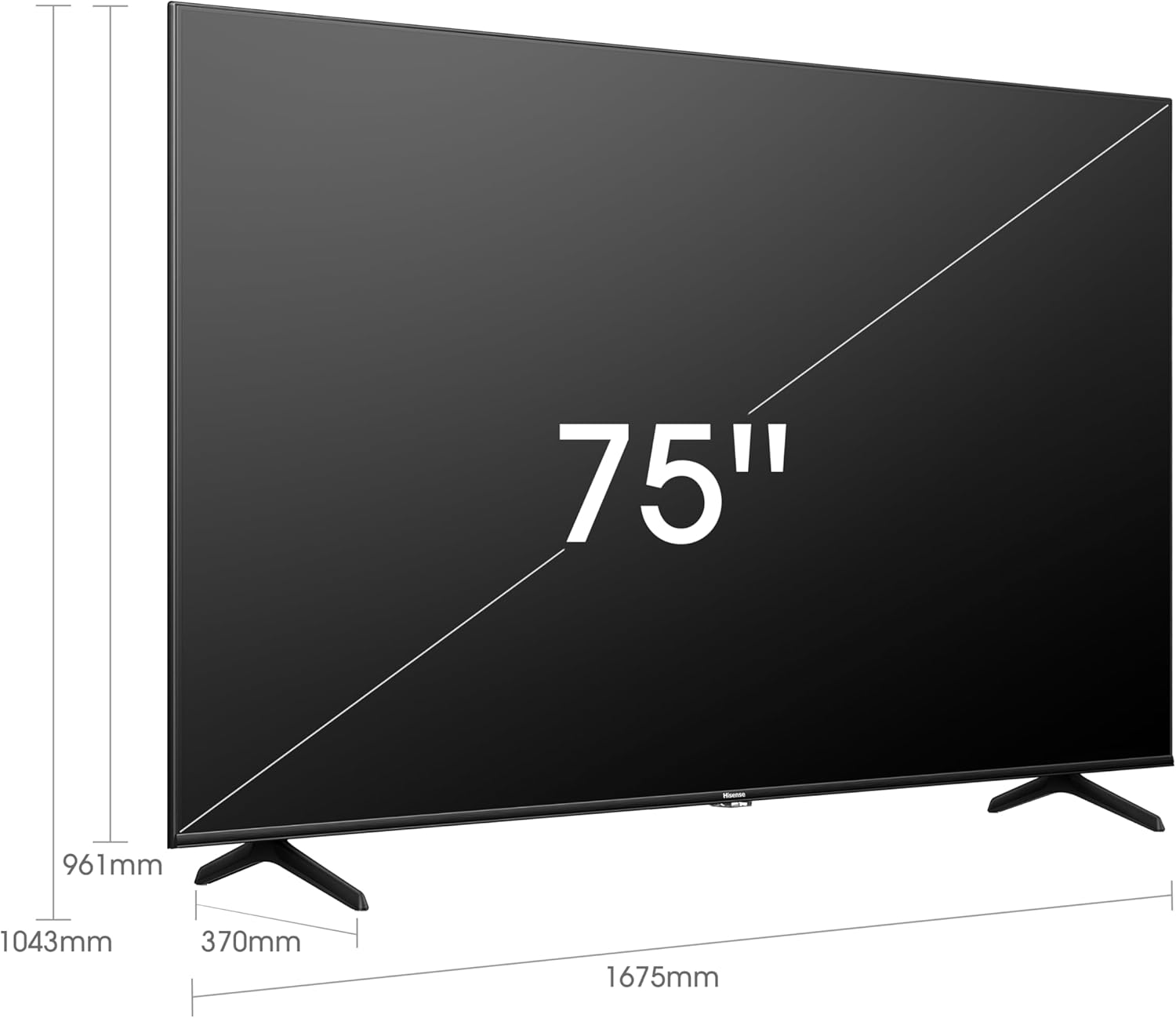 Hisense 75-Inch Class U6HF Series ULED 4K UHD Smart Fire TV (75U6HF, 2024) - QLED, 600-Nit Dolby Vision, Game Mode Plus VRR, HDR 10 , 240 Motion Rate, MEMC, Voice Remote, เข้ากันได้กับ Alexa, สีดำ