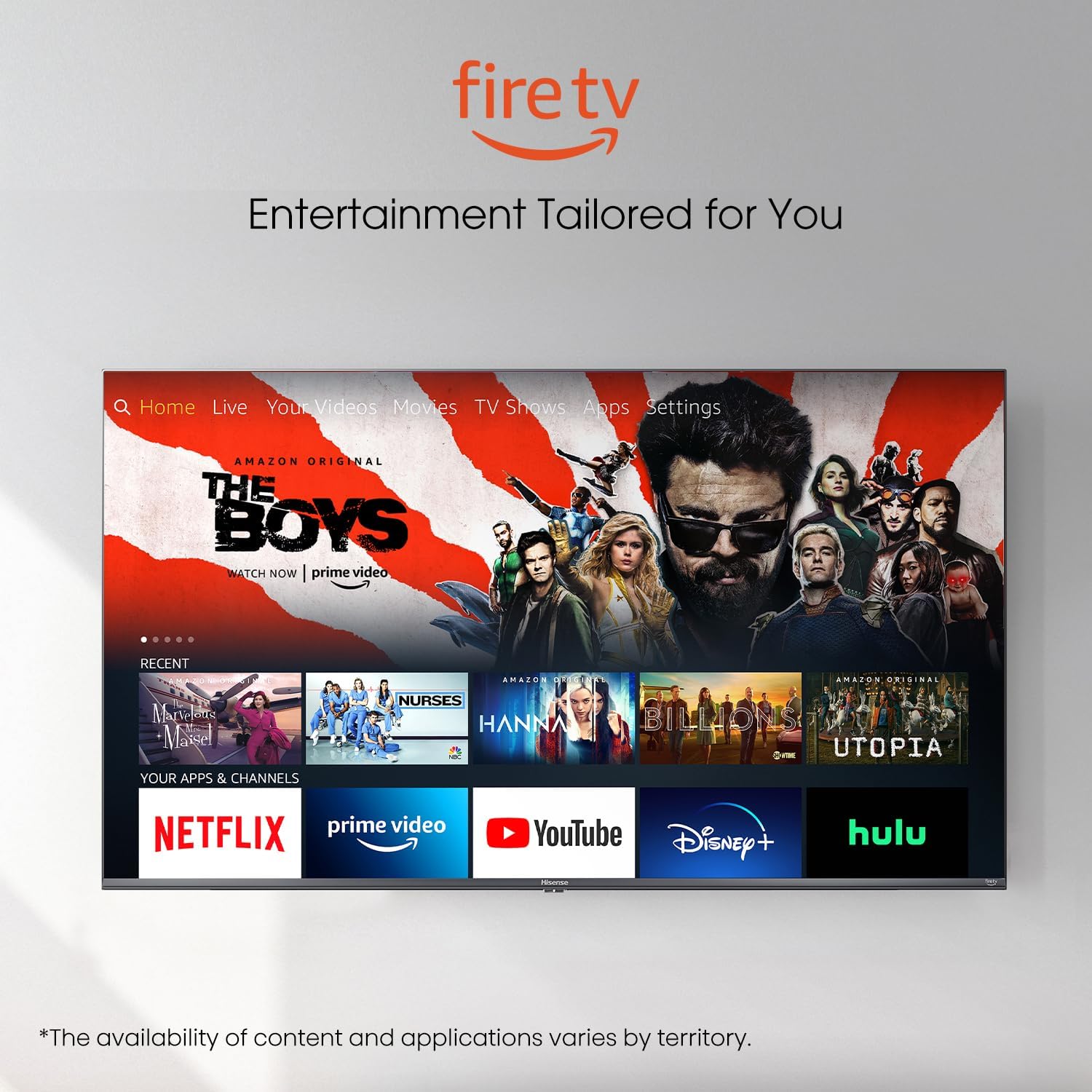 Hisense 75-Inch Class U6HF Series ULED 4K UHD Smart Fire TV (75U6HF, 2024) - QLED, 600-Nit Dolby Vision, Game Mode Plus VRR, HDR 10 , 240 Motion Rate, MEMC, Voice Remote, เข้ากันได้กับ Alexa, สีดำ