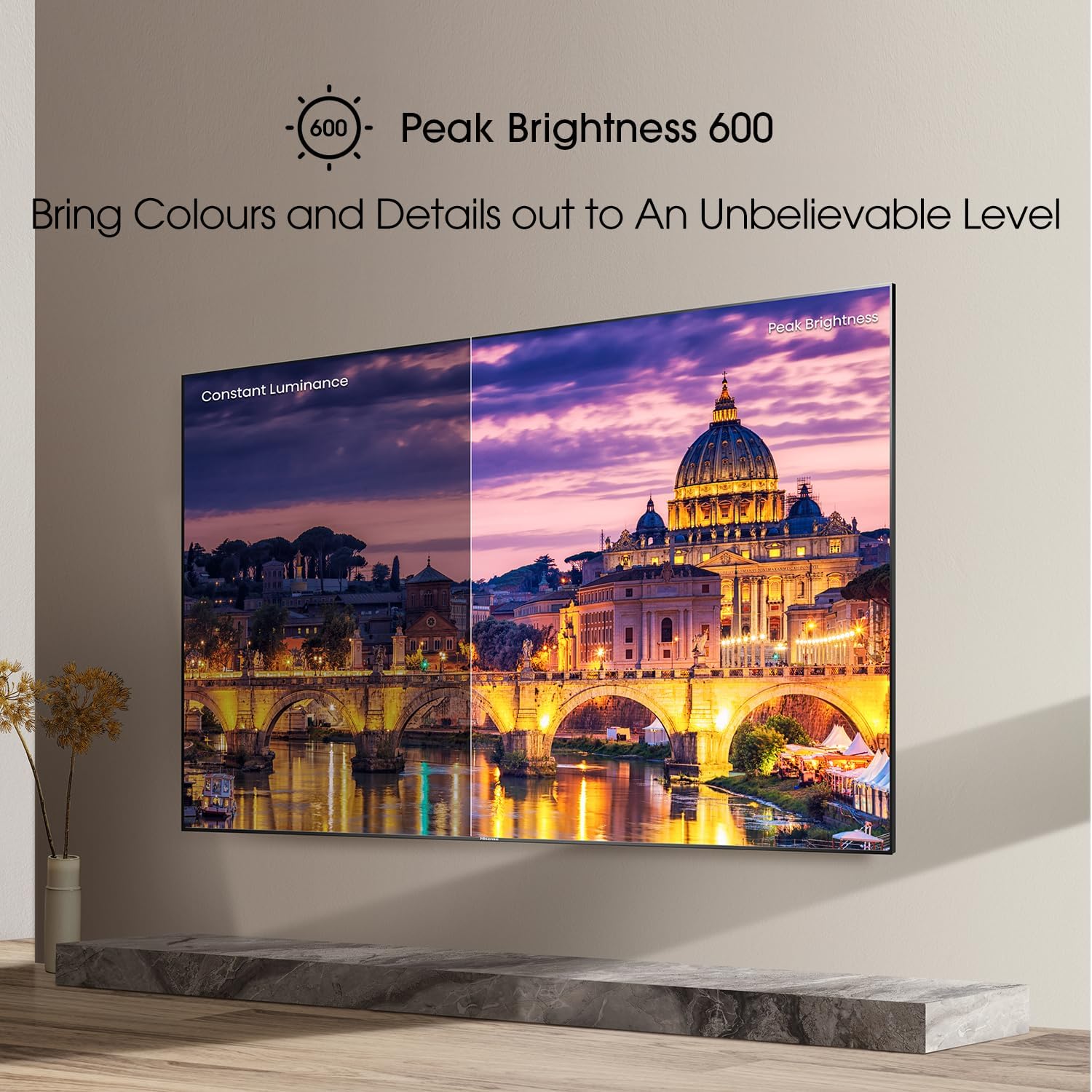 Hisense 75-Inch Class U6HF Series ULED 4K UHD Smart Fire TV (75U6HF, 2024) - QLED, 600-Nit Dolby Vision, Game Mode Plus VRR, HDR 10 , 240 Motion Rate, MEMC, Voice Remote, เข้ากันได้กับ Alexa, สีดำ