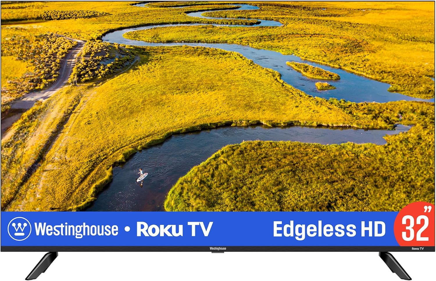 Westinghouse Edgeless Roku TV - 32 Inch Smart TV, LED HD TV w/Wi-Fi  Mobile App Connectivity, Flat Screen TV Compatible w/Apple Home Kit, Alexa, amp; Google Assistant · v2