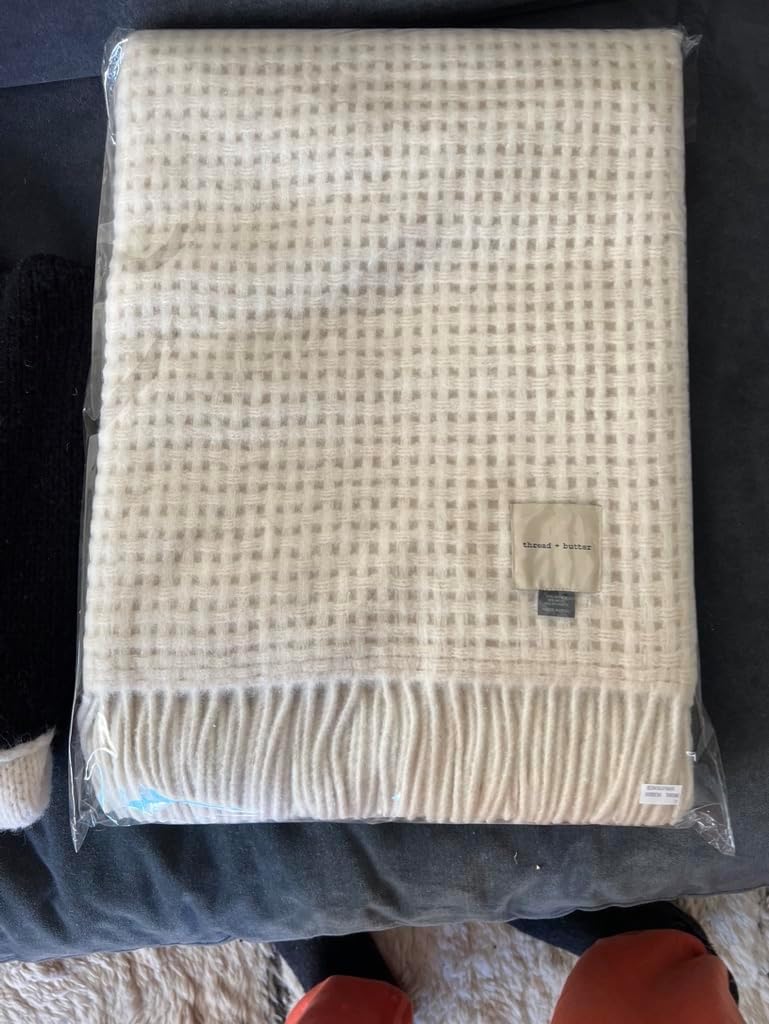 Alpaca Wool Throw Blanket | Luxury Alpaca Throw Blanket | Eco Friendly  Sustainably Made Luxury Throw | (Ivory Basketweave) · v2