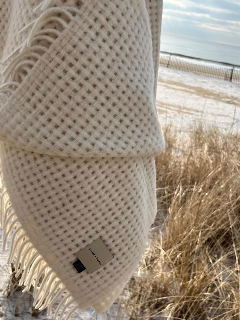 Alpaca Wool Throw Blanket | Luxury Alpaca Throw Blanket | Eco Friendly  Sustainably Made Luxury Throw | (Ivory Basketweave) · v2