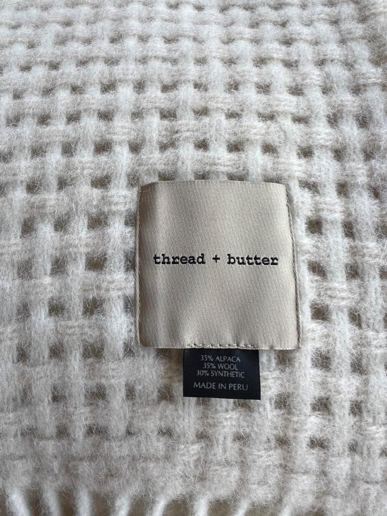 Alpaca Wool Throw Blanket | Luxury Alpaca Throw Blanket | Eco Friendly  Sustainably Made Luxury Throw | (Ivory Basketweave) · v2