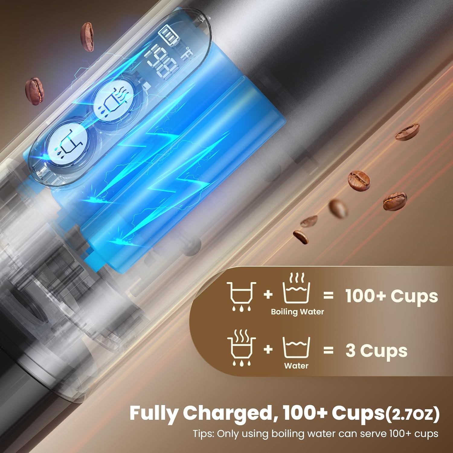 เครื่องชงกาแฟเอสเพรสโซ Maestri House 150W พร้อมระบบอุ่นอัตโนมัติที่รวดเร็วภายใน 2-3 นาที เครื่องชงกาแฟเอสเพรสโซแบบพกพาสำหรับการเดินทาง พร้อมถ้วยชาขนาดเล็กและที่วางแคปซูลกาแฟบดสำหรับ NS สำหรับรถยนต์ การตั้งแคมป์ รถบ้าน และการเดินป่า