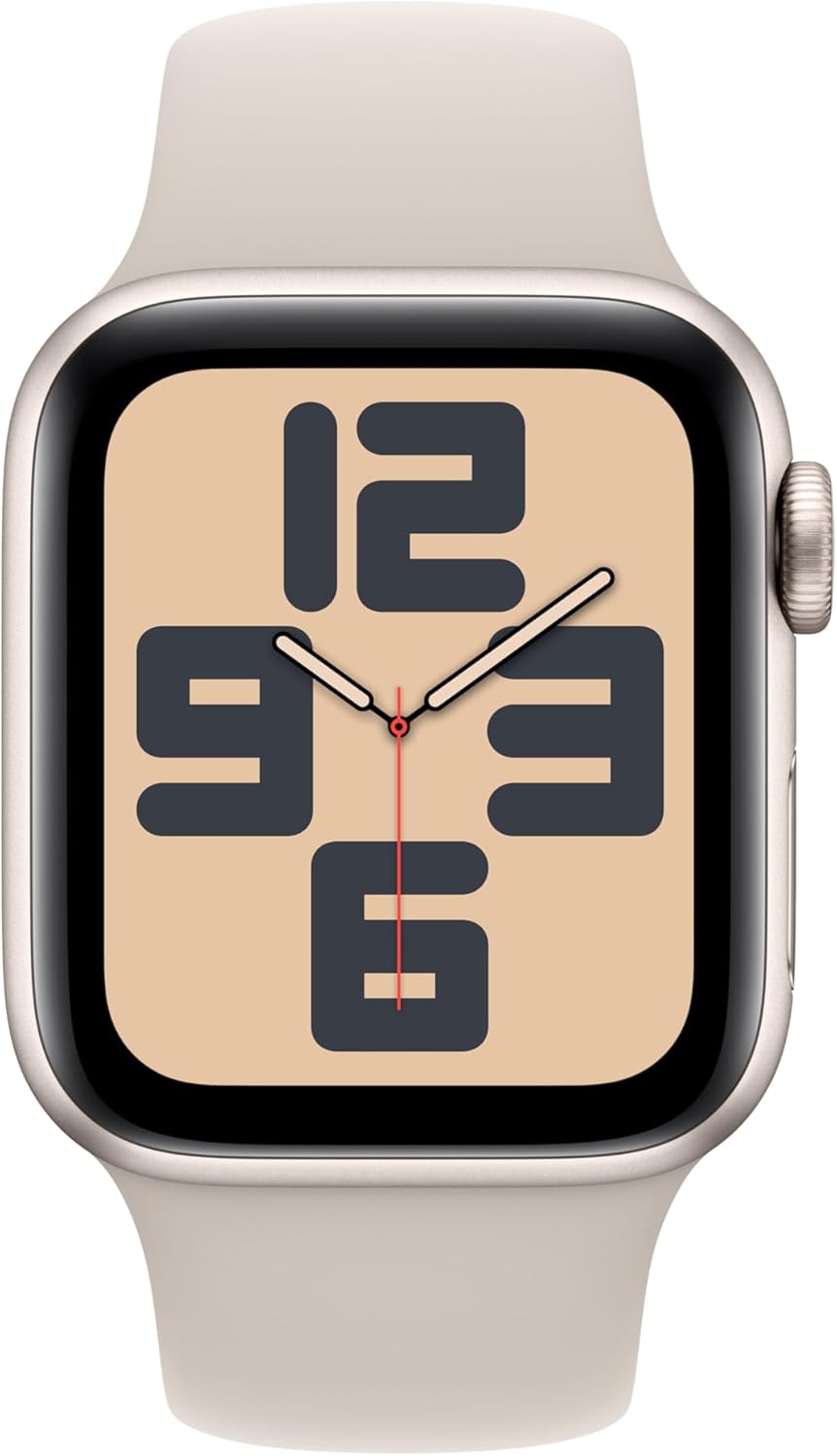 Apple Watch SE (2nd Gen) [GPS 40mm] Smartwatch with Starlight Aluminum Case with Starlight Sport Band S/M. Fitness  Sleep Tracker, Crash Detection, Heart Rate Monitor · v3