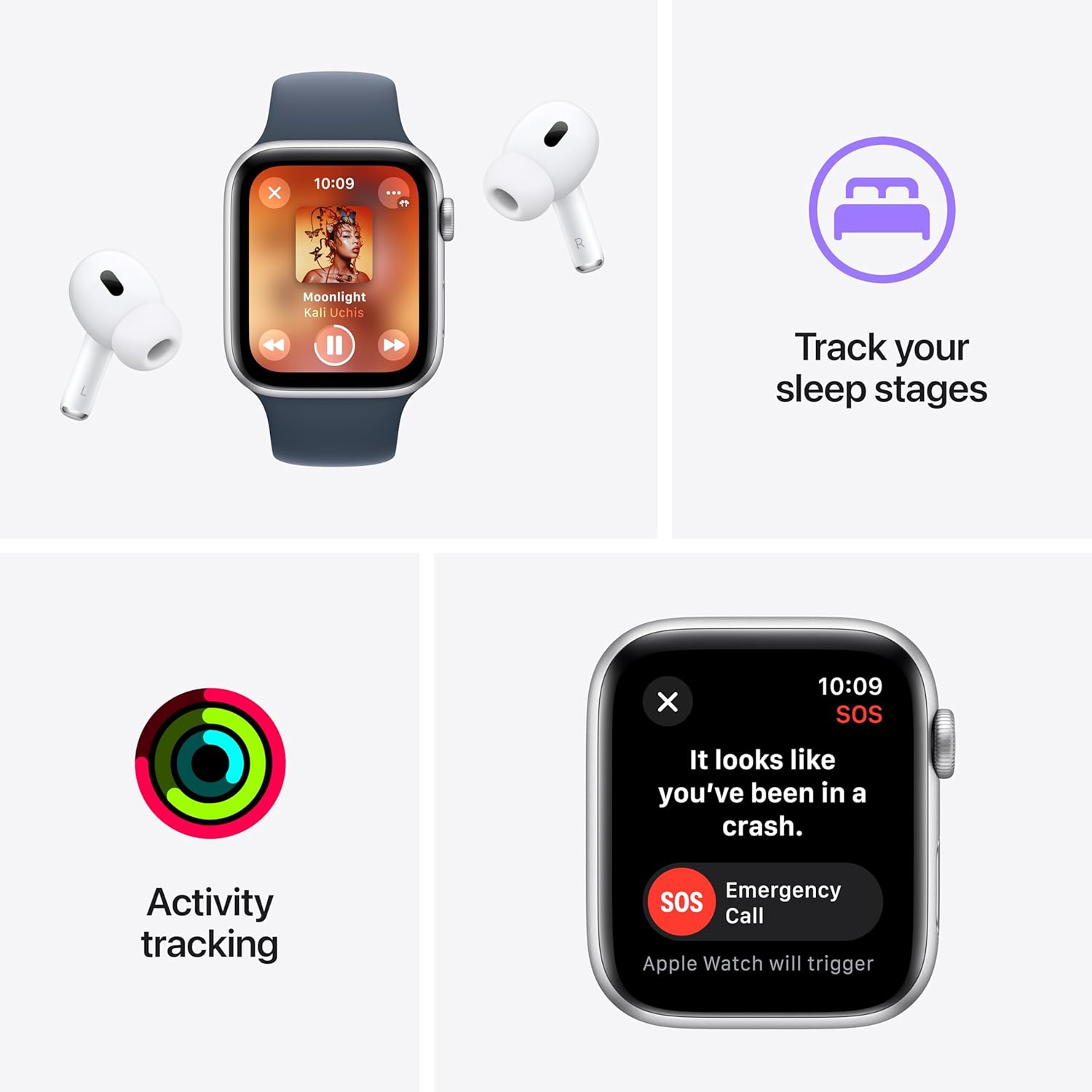 Apple Watch SE (2nd Gen) [GPS 40mm] Smartwatch with Starlight Aluminum Case with Starlight Sport Band S/M. Fitness  Sleep Tracker, Crash Detection, Heart Rate Monitor · v3