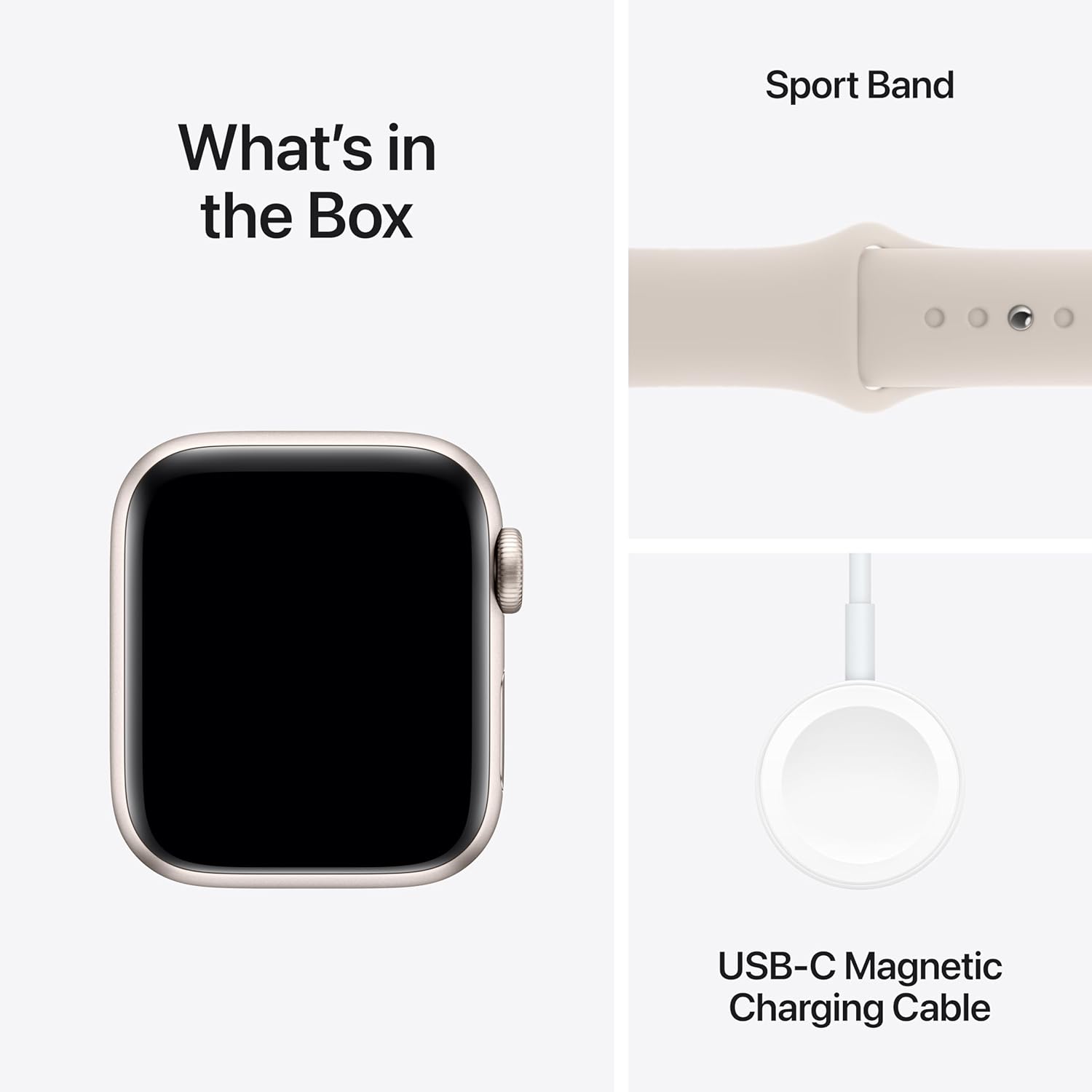 Apple Watch SE (2nd Gen) [GPS 40mm] Smartwatch with Starlight Aluminum Case with Starlight Sport Band S/M. Fitness  Sleep Tracker, Crash Detection, Heart Rate Monitor · v3