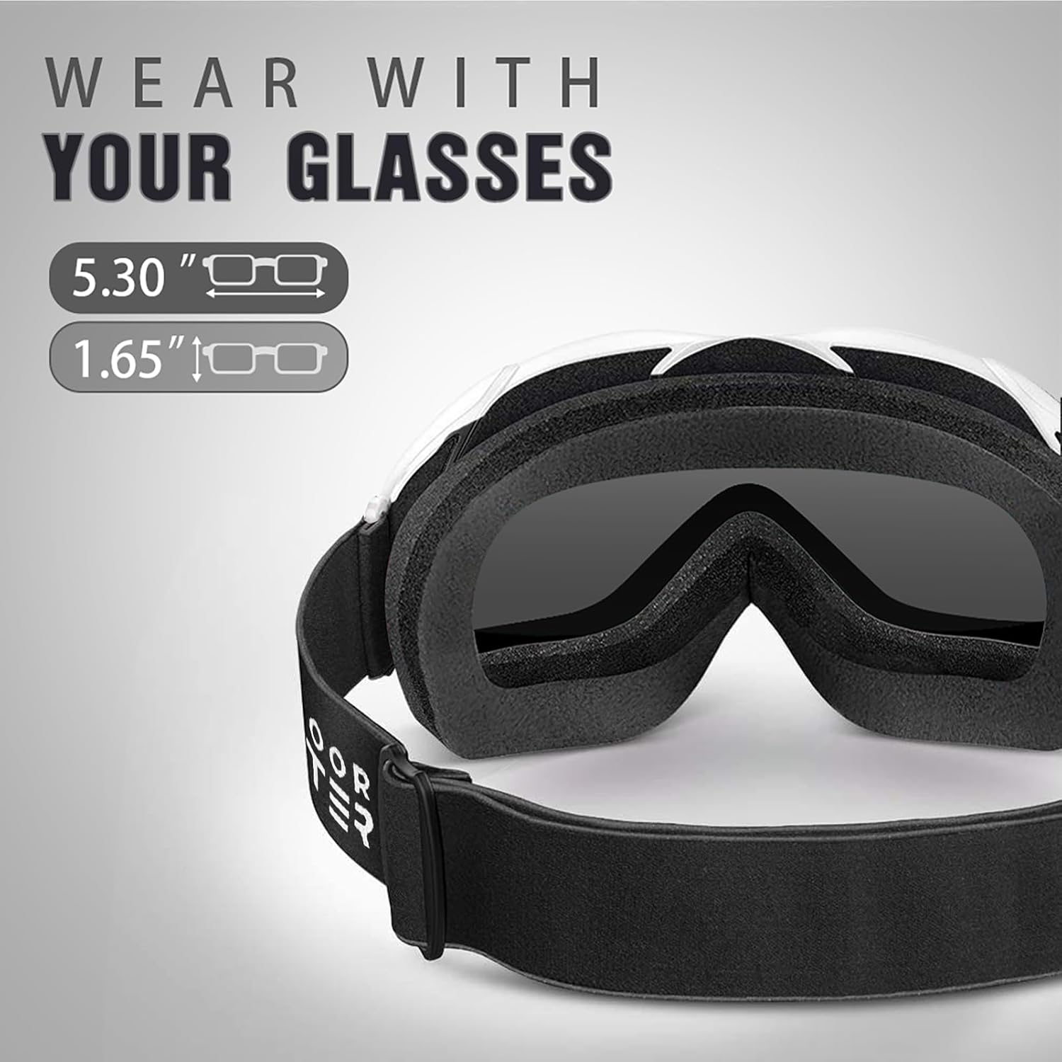 OutdoorMaster OTG Ski Goggles - Over Glasses Ski/Snowboard Goggles for Men, Women  Youth - 100% UV Protection · v3