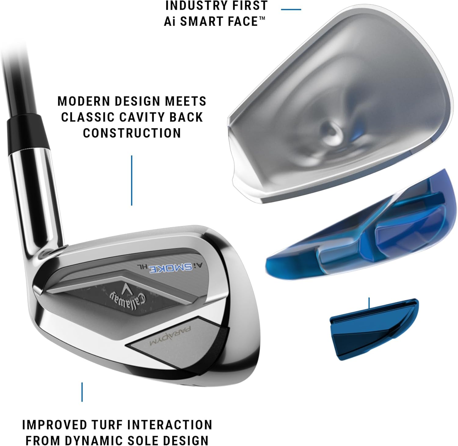 Fer à repasser individuel Callaway Golf Paradym AI Smoke High Launch