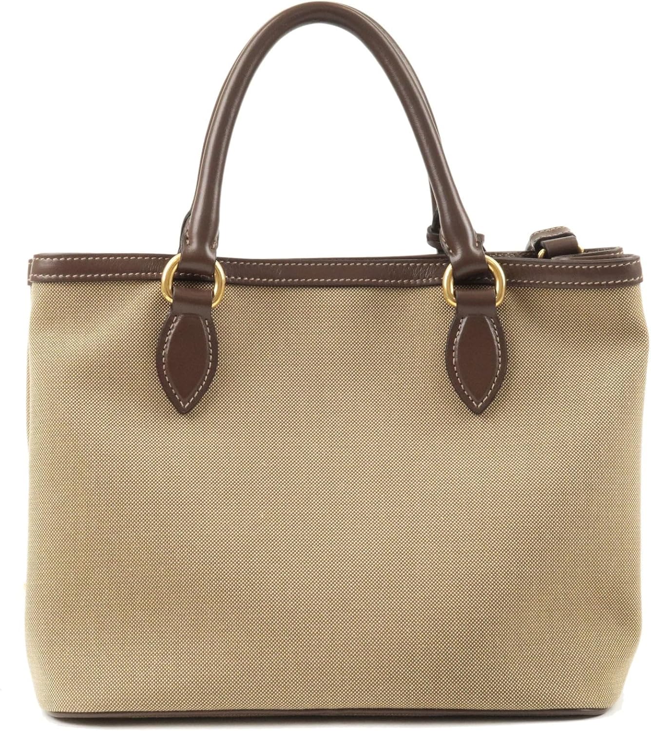 Prada Womens Brown Canvas Leather Trim Jacquard Logo Crossbody Bag 1BA172 · v4
