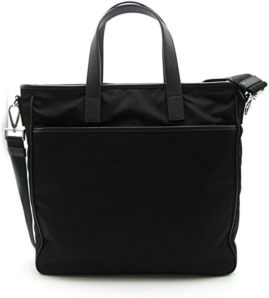 Prada Re-Nylon Tote Bag Black Nylon and Saffiano Leather 2VG033 · v3
